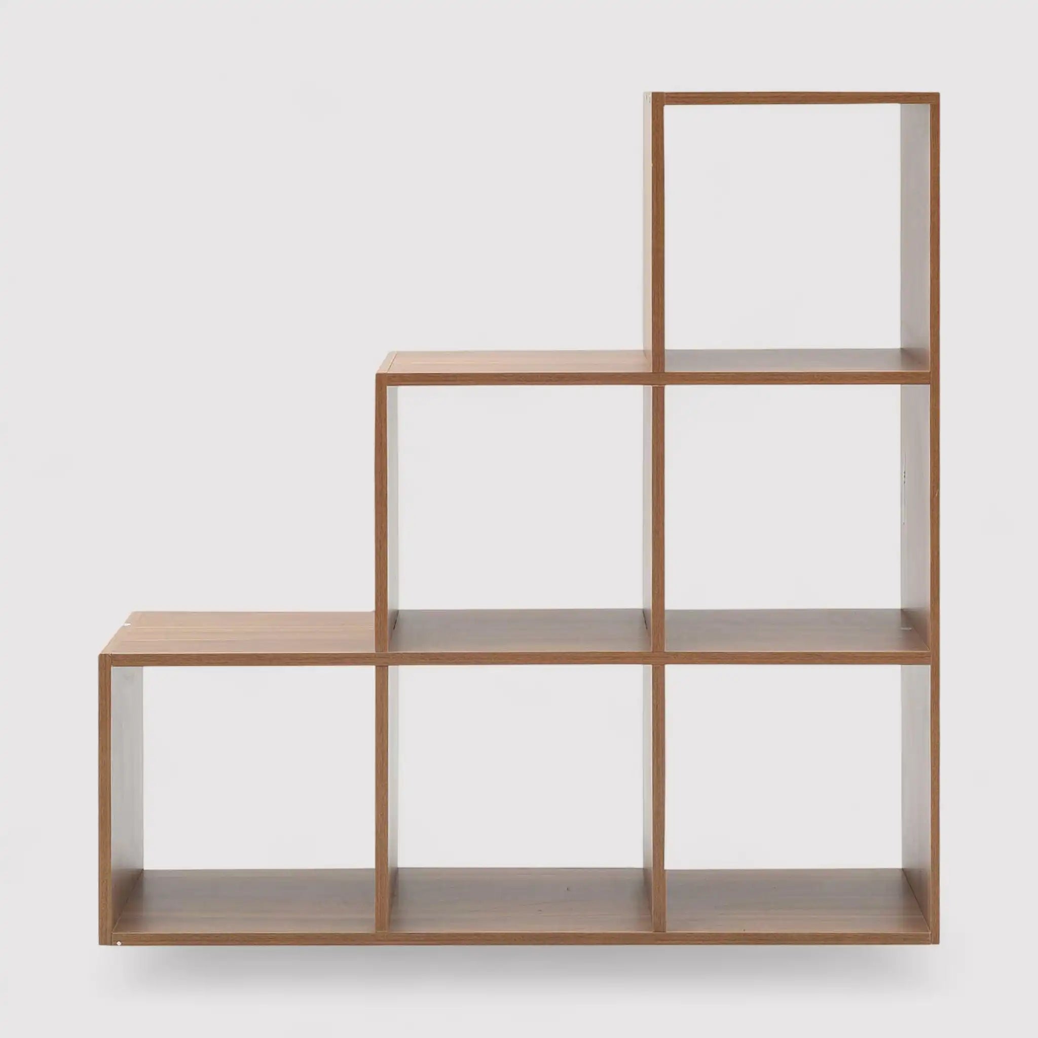 Caprifoglio - Libreria a scala color rovere a 6 vani