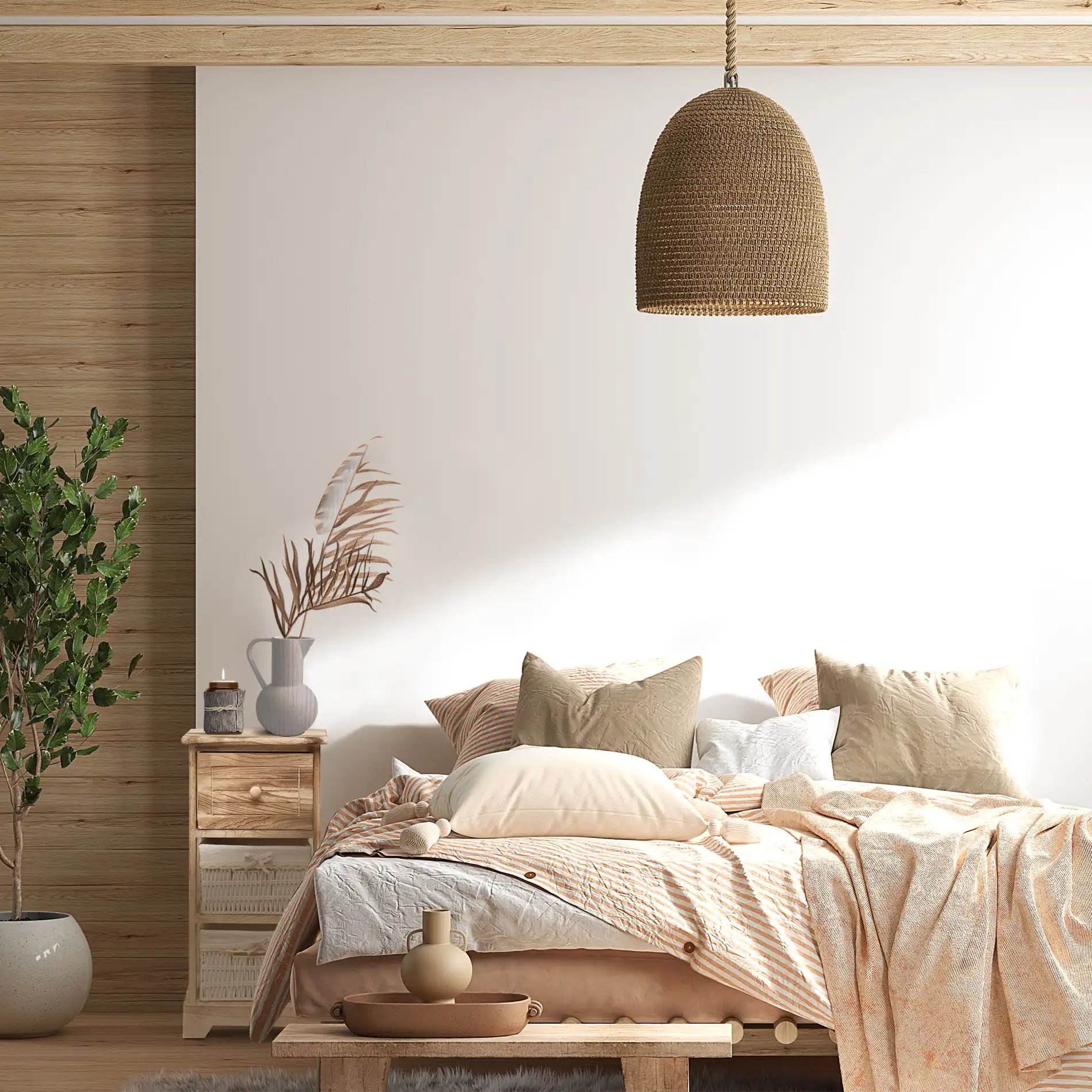 Papavero - Cassettiera piccola con 3 cassetti in legno