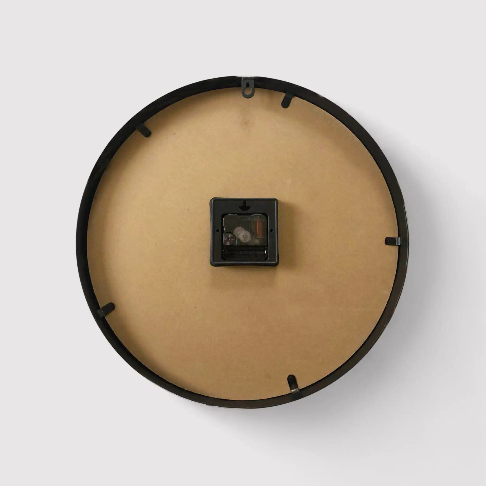 Castano - Orologio da parete moderno nero e color legno