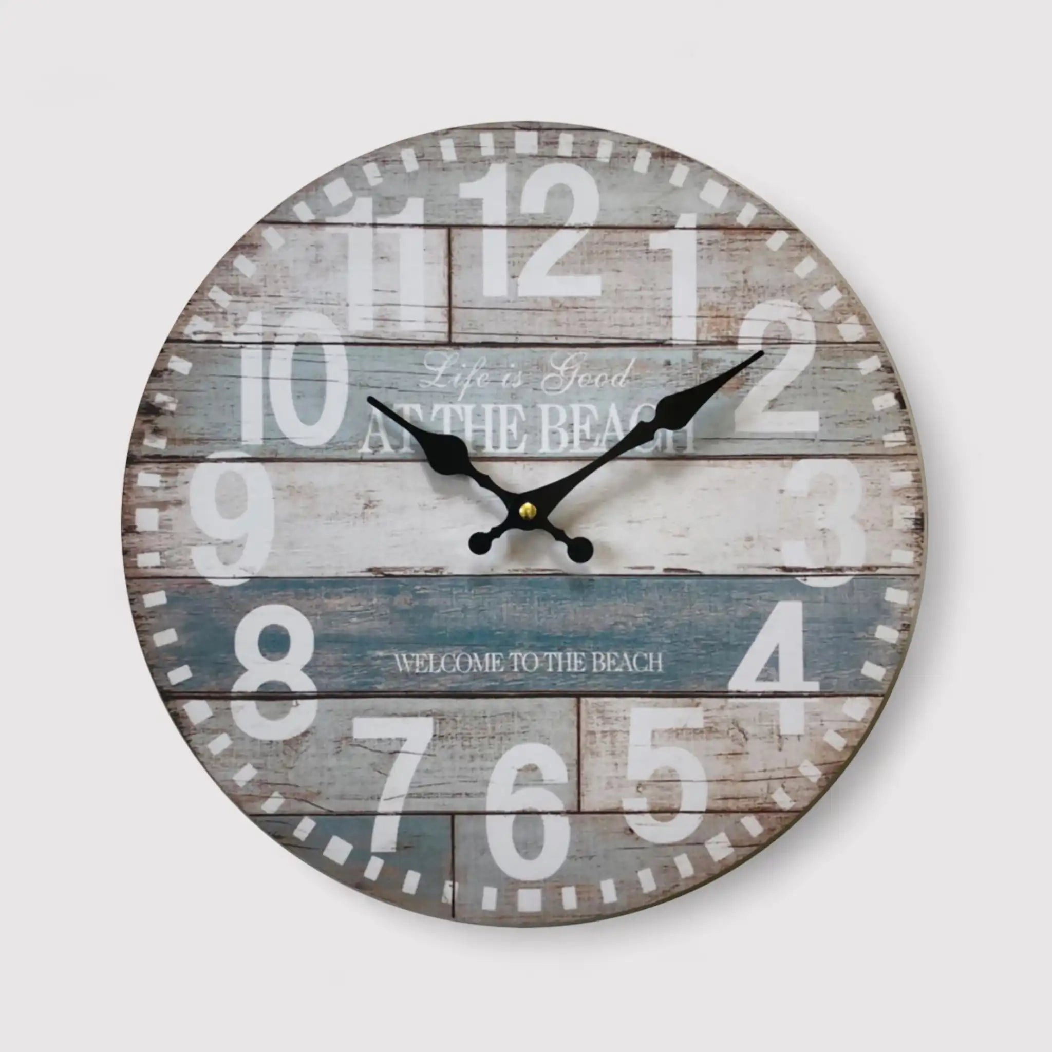 Oleandro - Orologio da parete vintage azzurro e bianco