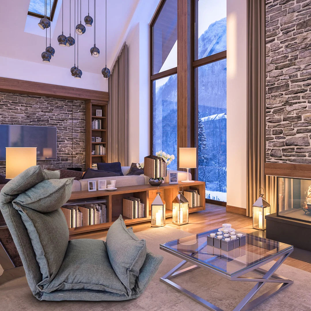 Cineraria - Poltrona futon grigio chiaro pieghevole