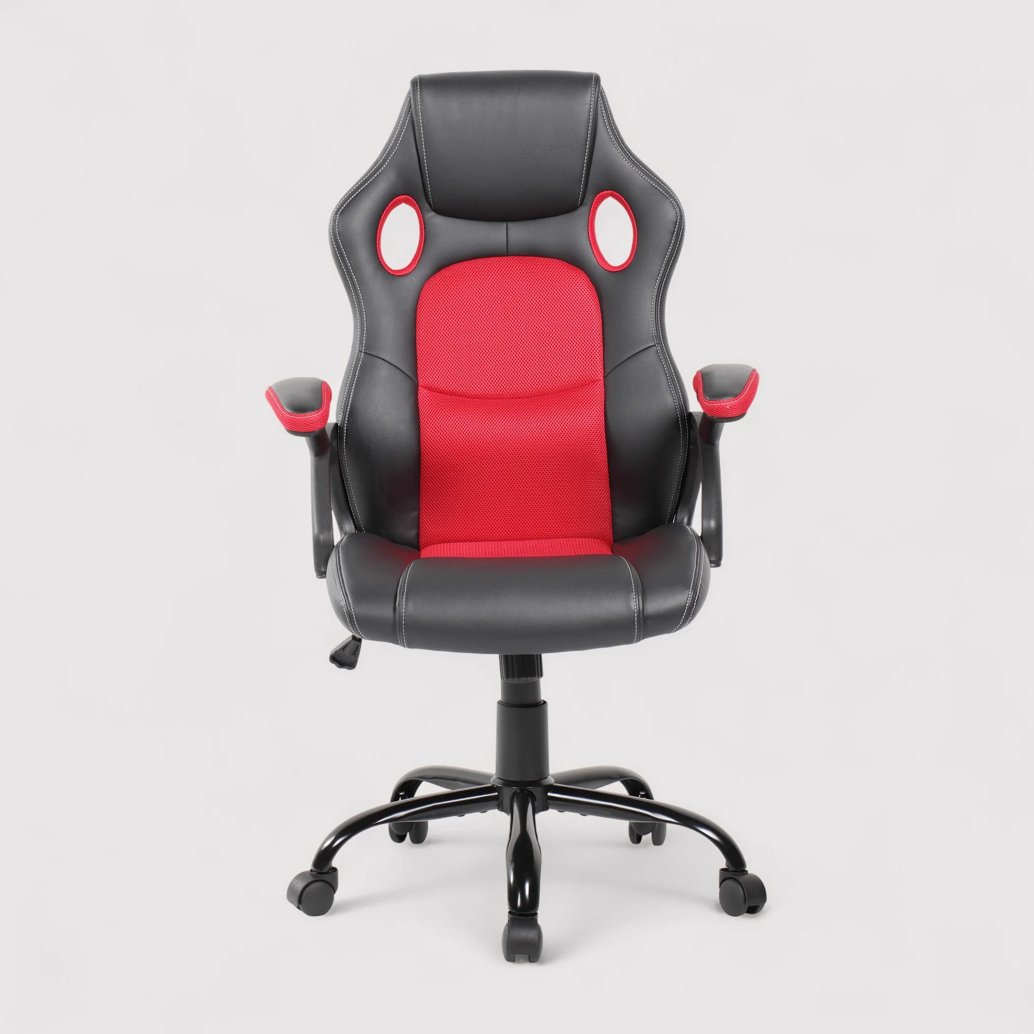 Leonotis - Poltrona da ufficio ergonomica rossa e nera