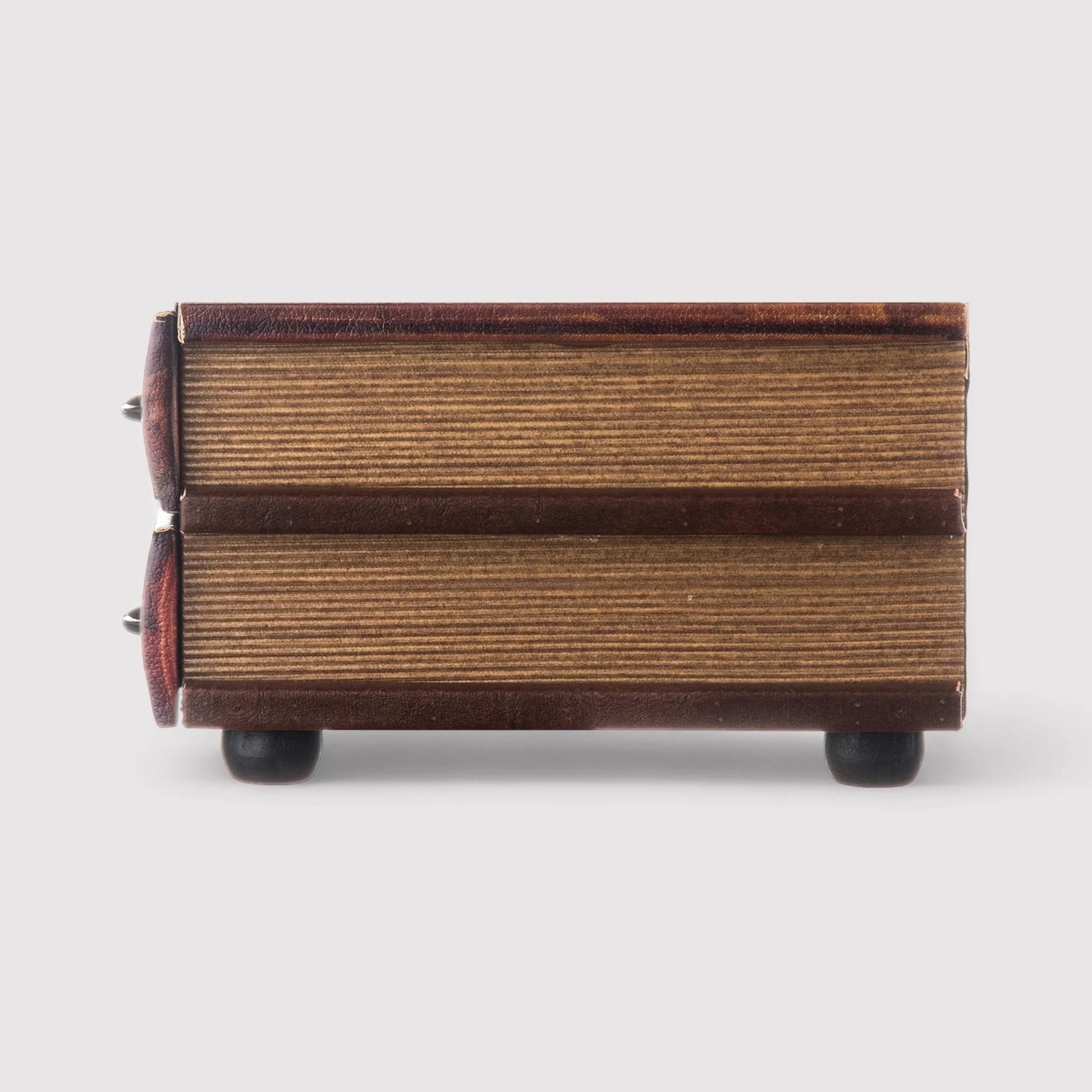 Colocasia - Cofanetto portagioie a libro finto con 2 cassetti