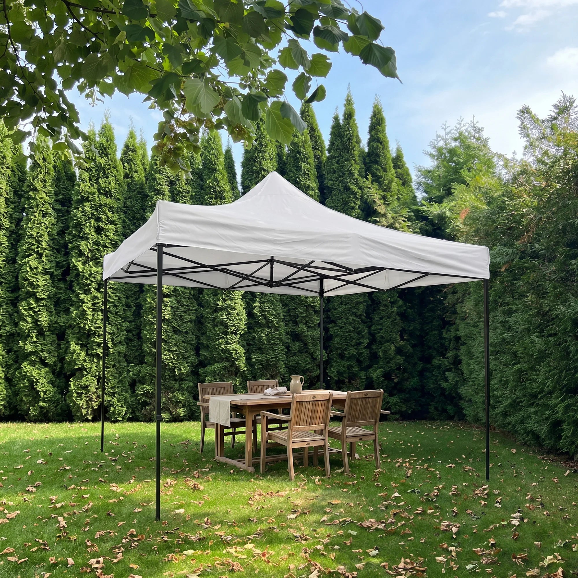 Agerato - Gazebo da giardino 3x3 pieghevole con pesi