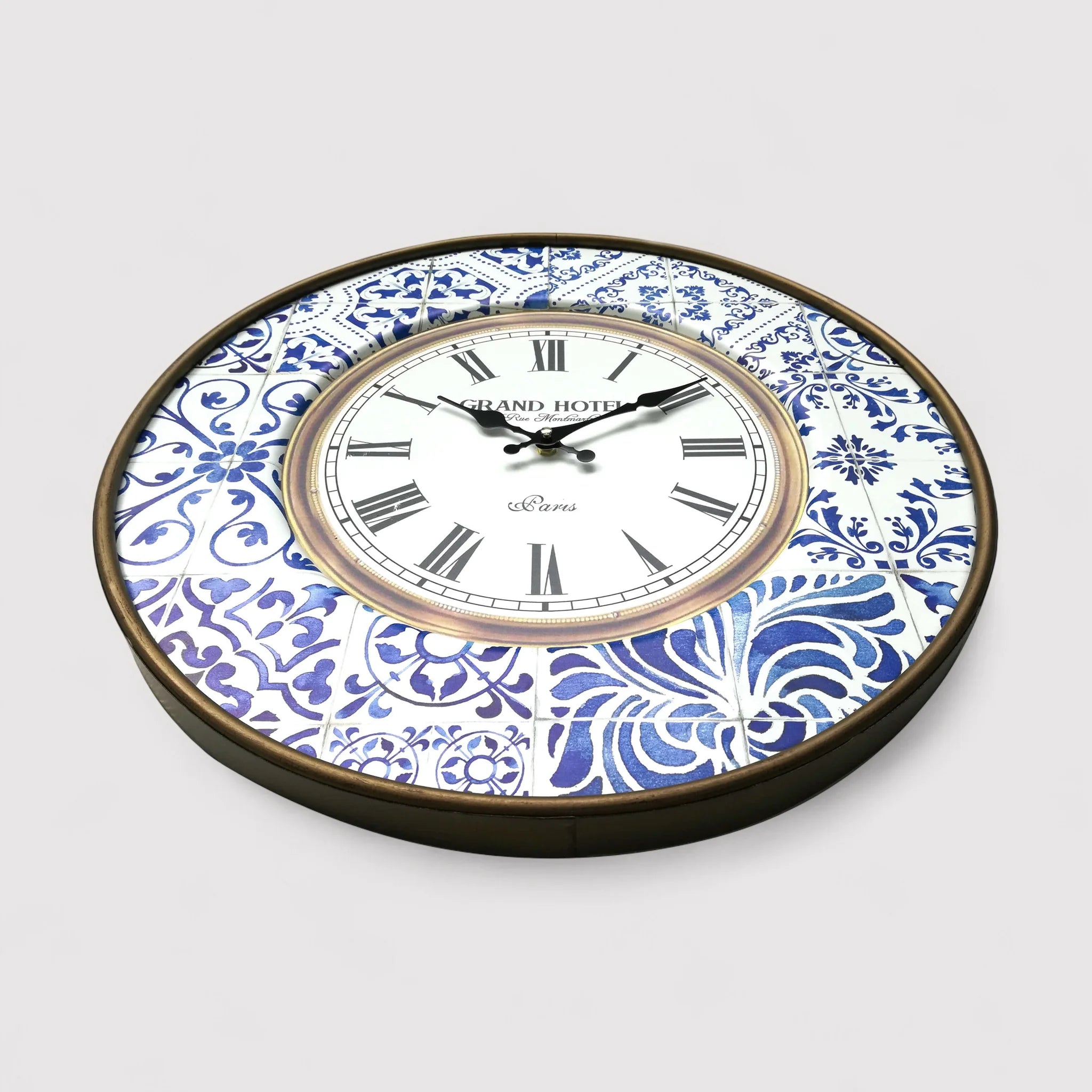 Alaterno - Orologio in stile marinaro bianco e blu