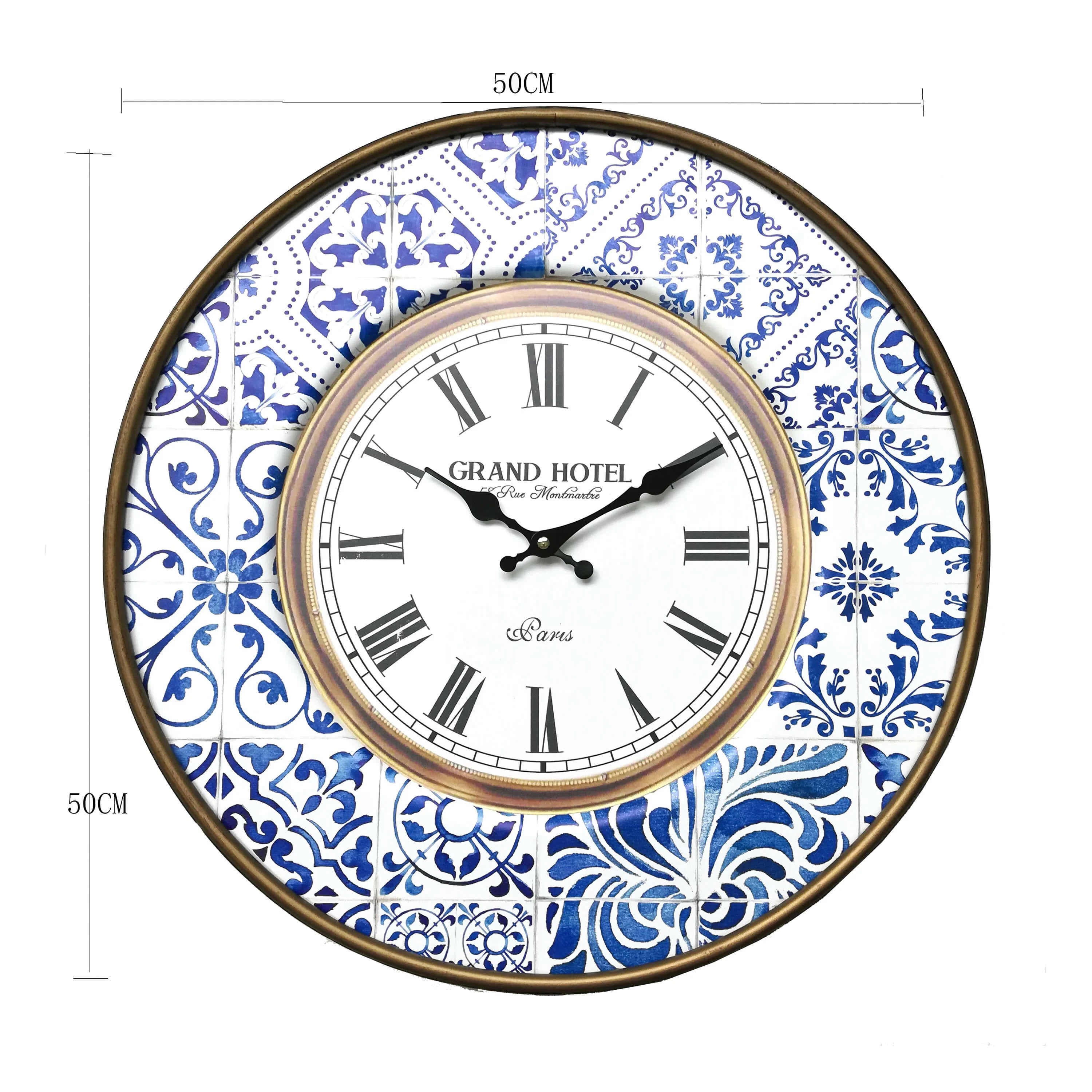 Alaterno - Orologio in stile marinaro bianco e blu