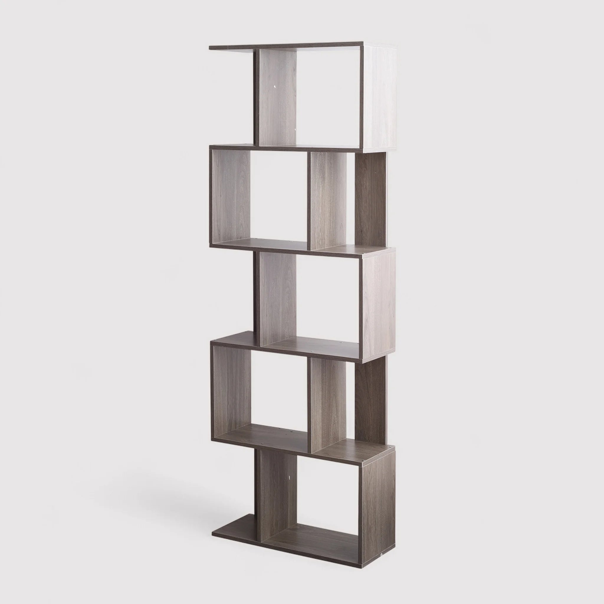 Passiflora - Libreria grigia moderna con 5 ripiani