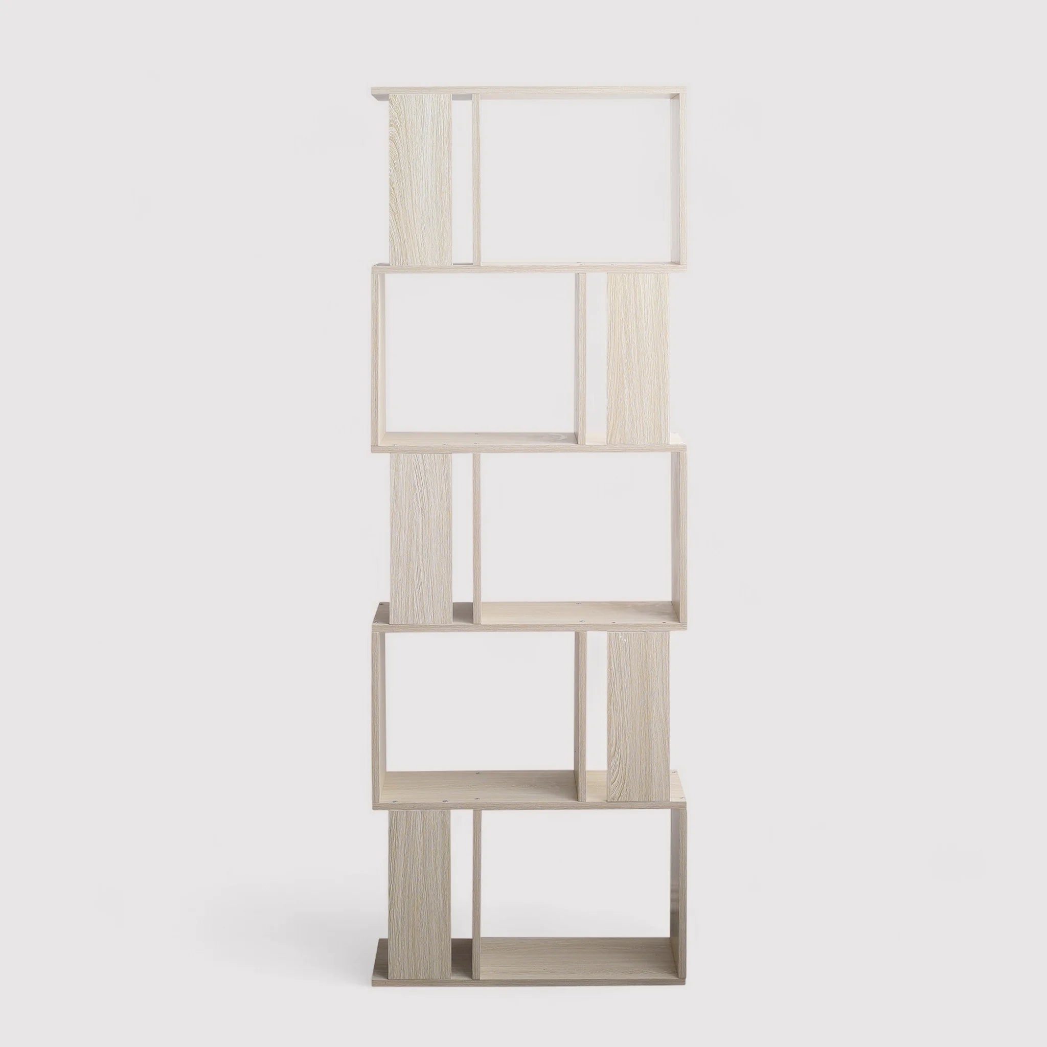 Tsuga - Libreria color abete in stile moderno con 5 scaffali