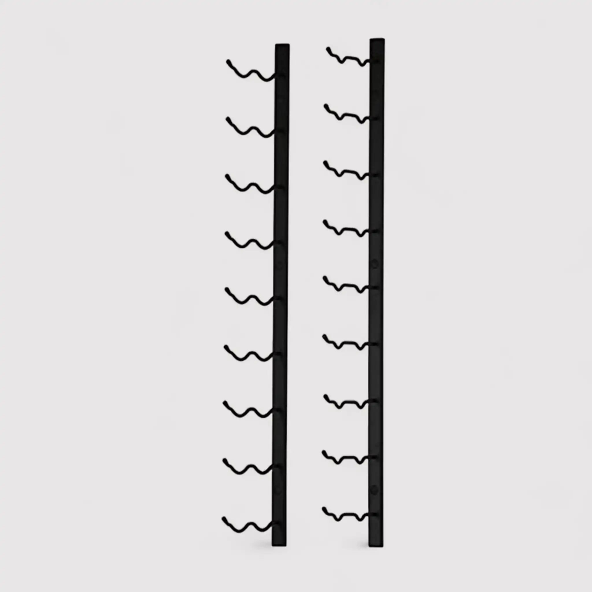 Nareny - Portabottiglie da parete in metallo nero per 18 bottiglie