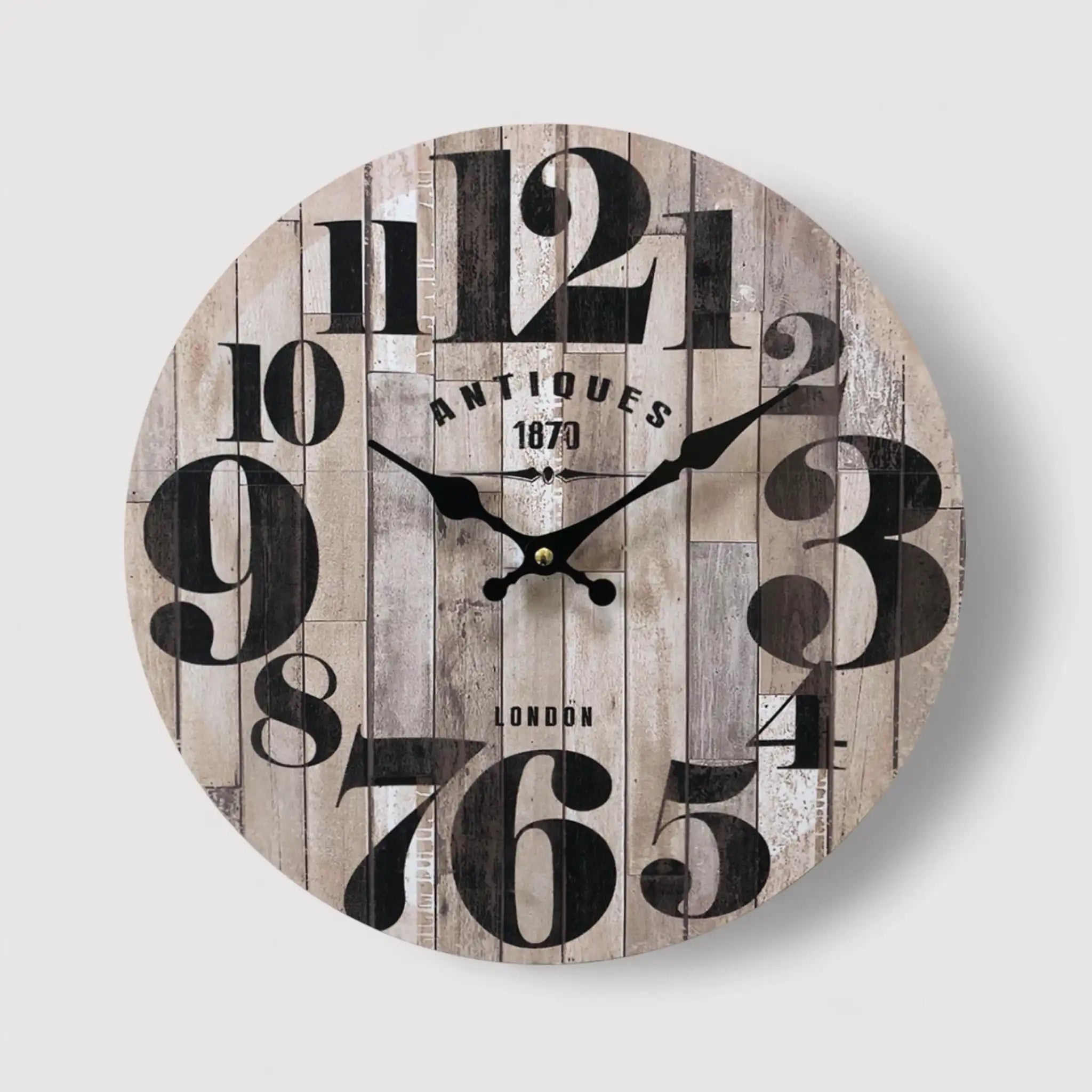 Ginura - Orologio da muro per cucina con numeri neri