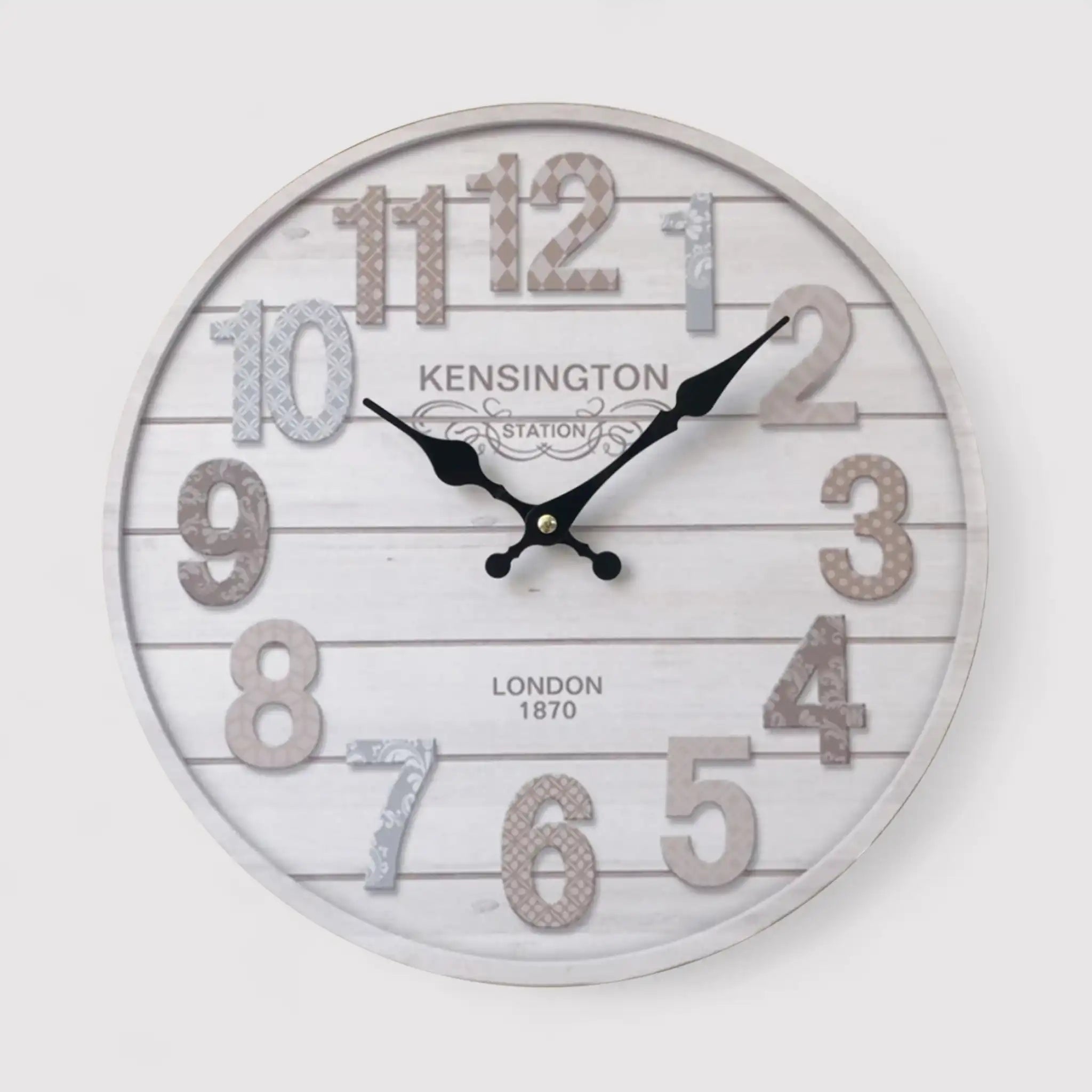 Gasteria - Orologio da parete grigio in stile moderno