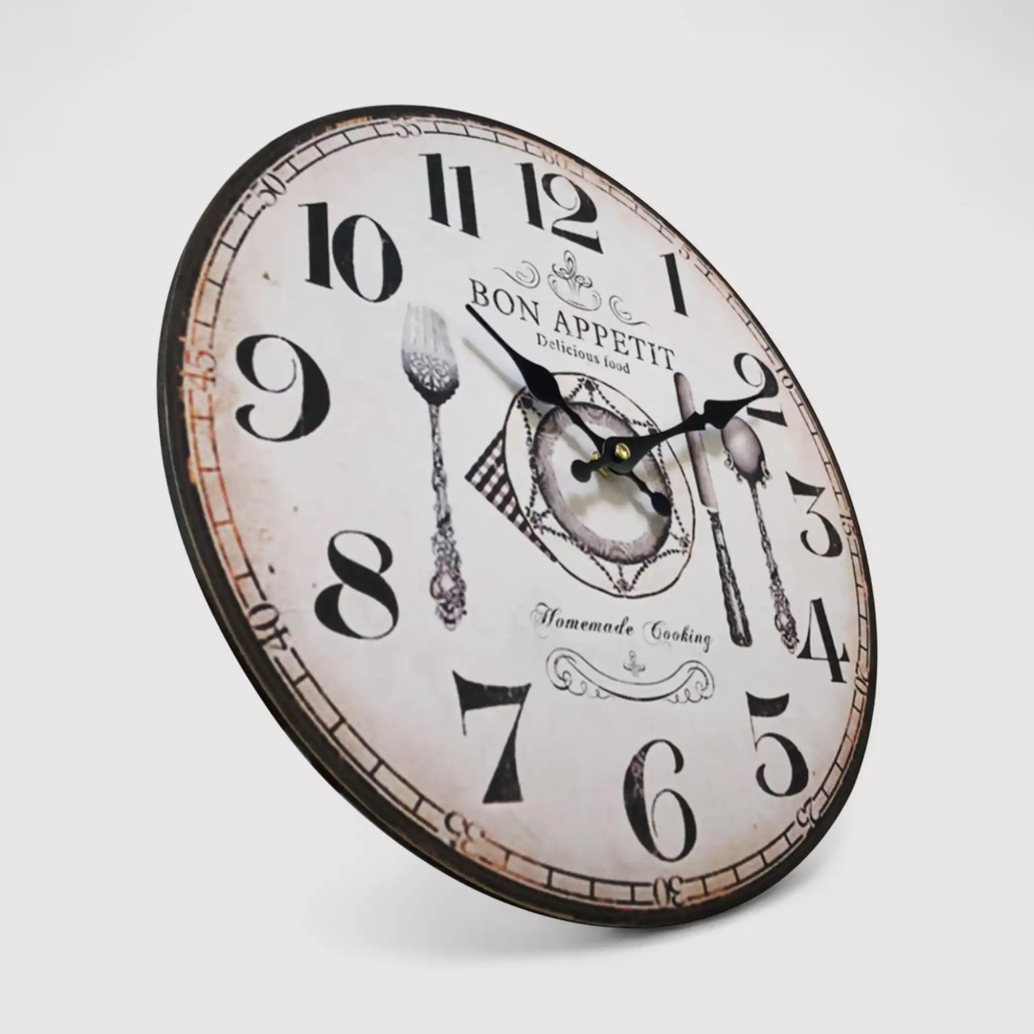 Trifoglio - Orologio da parete per cucina in stile vintage