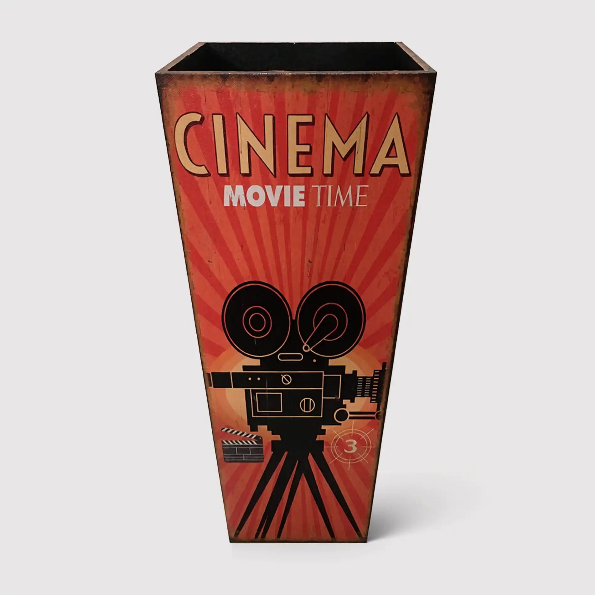 Fockea - Portaombrelli arancione decorato a tema cinema