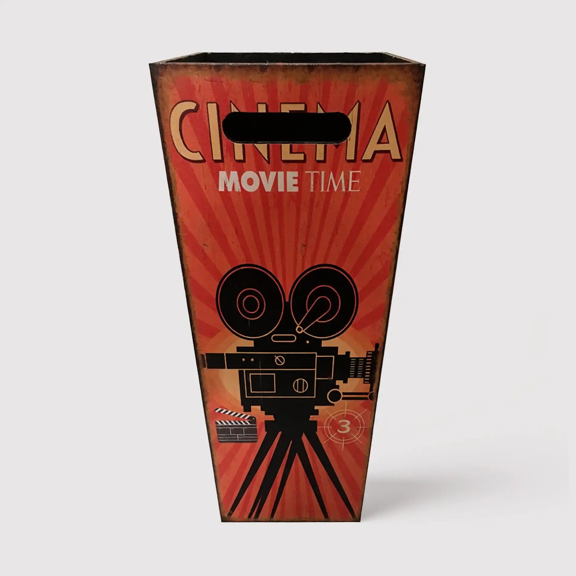 Fockea - Portaombrelli arancione decorato a tema cinema