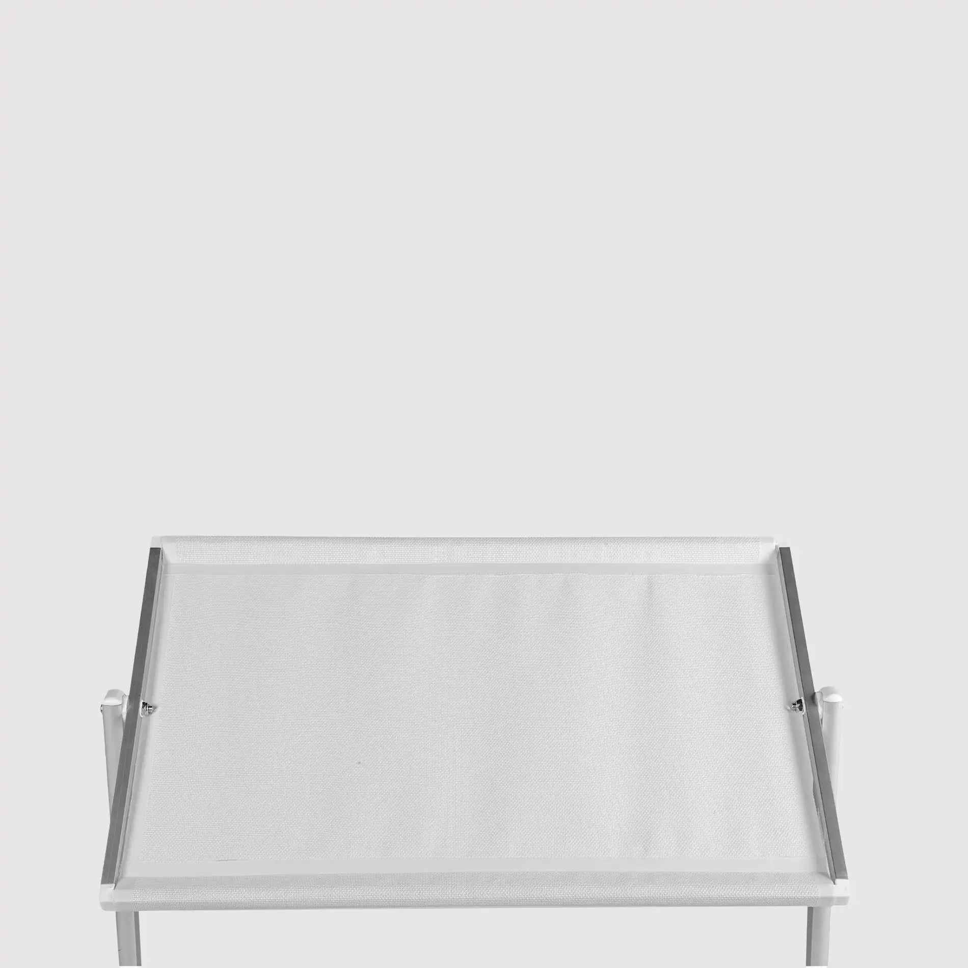 Rungia - Lettino prendisole bianco con tettuccio reclinabile