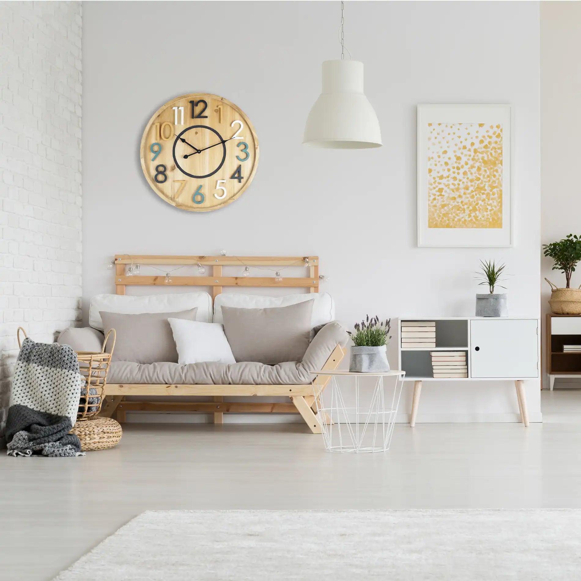 Kigelia - Orologio in stile scandinavo con numeri colorati