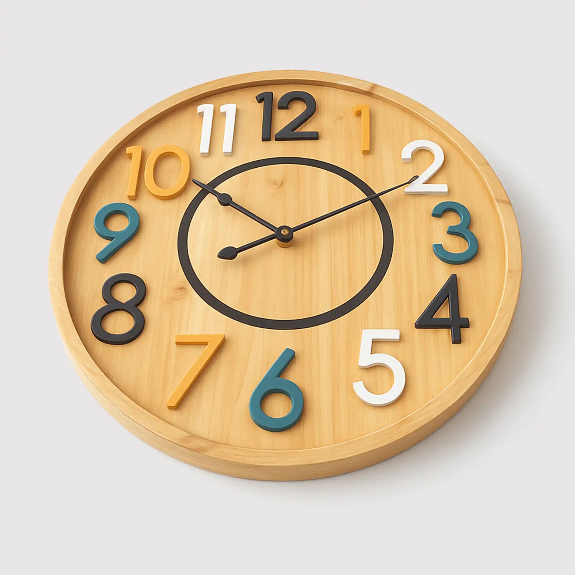 Kigelia - Orologio in stile scandinavo con numeri colorati