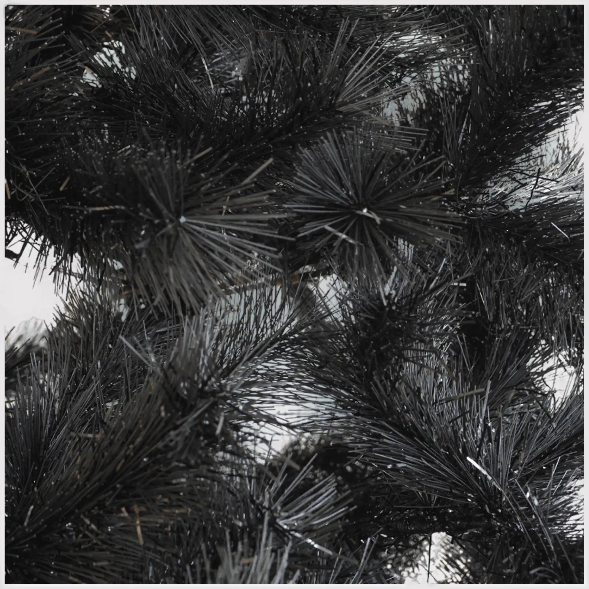 Albero di Natale nero artificiale da addobbare