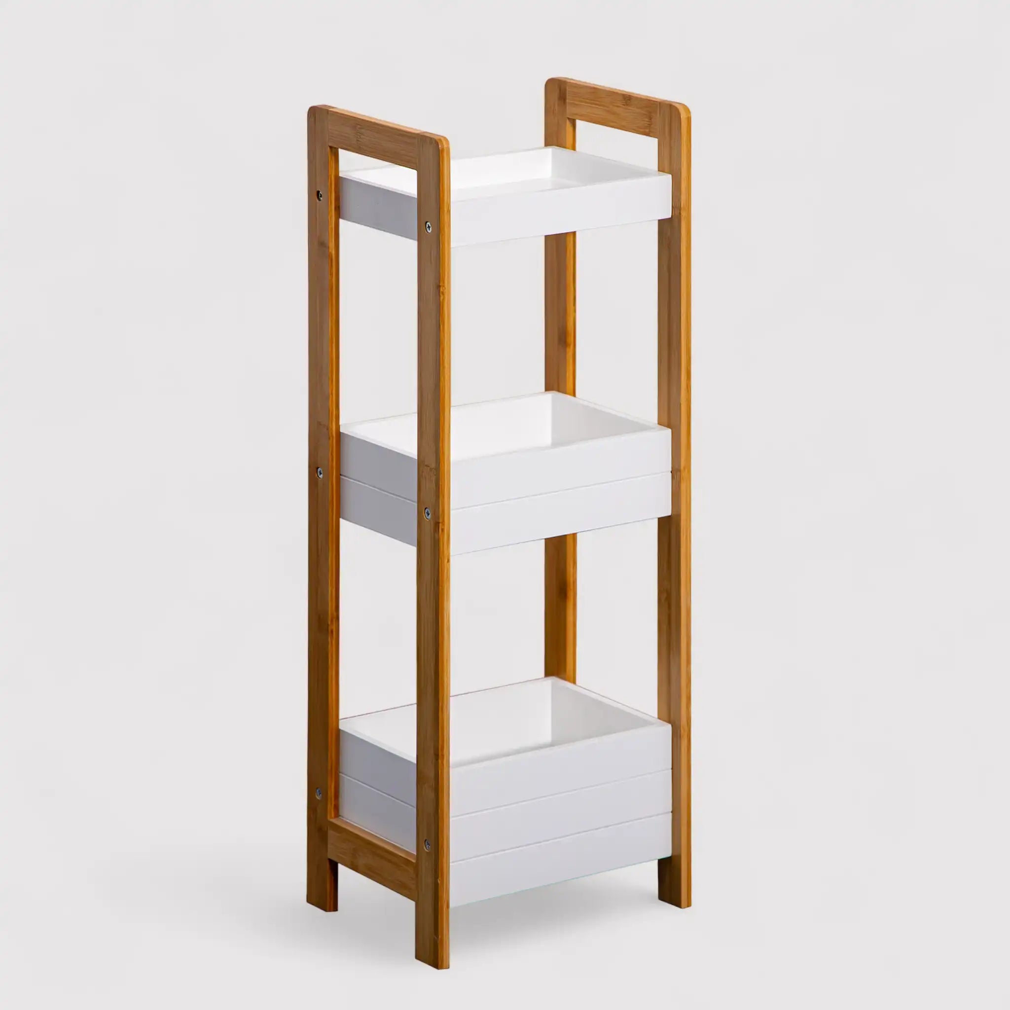 Agave - Scaffale salvaspazio con 3 ripiani per bagno o cucina