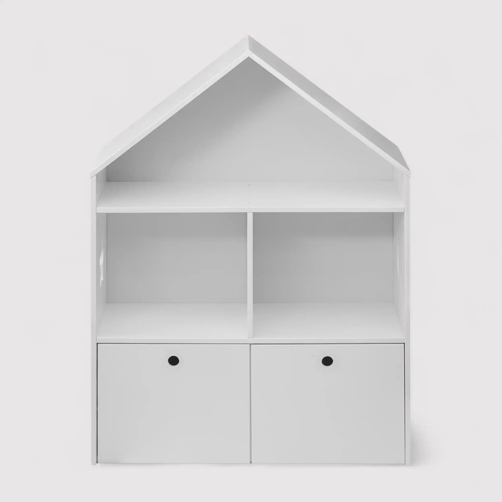 Corokia - Libreria montessoriana bianca con 2 scaffali e 2 cassetti