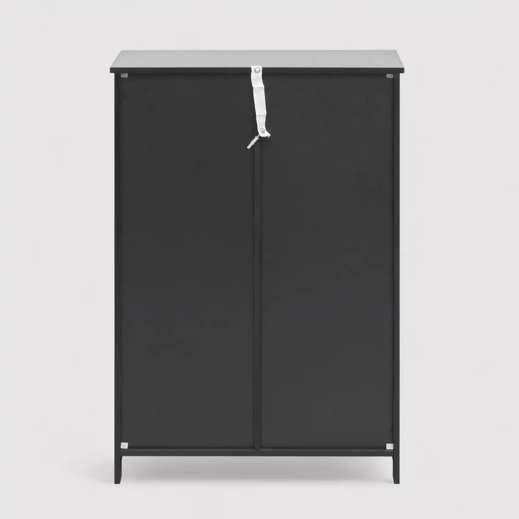 Peroba - Armadietto nero moderno con 1 anta e 4 cassetti