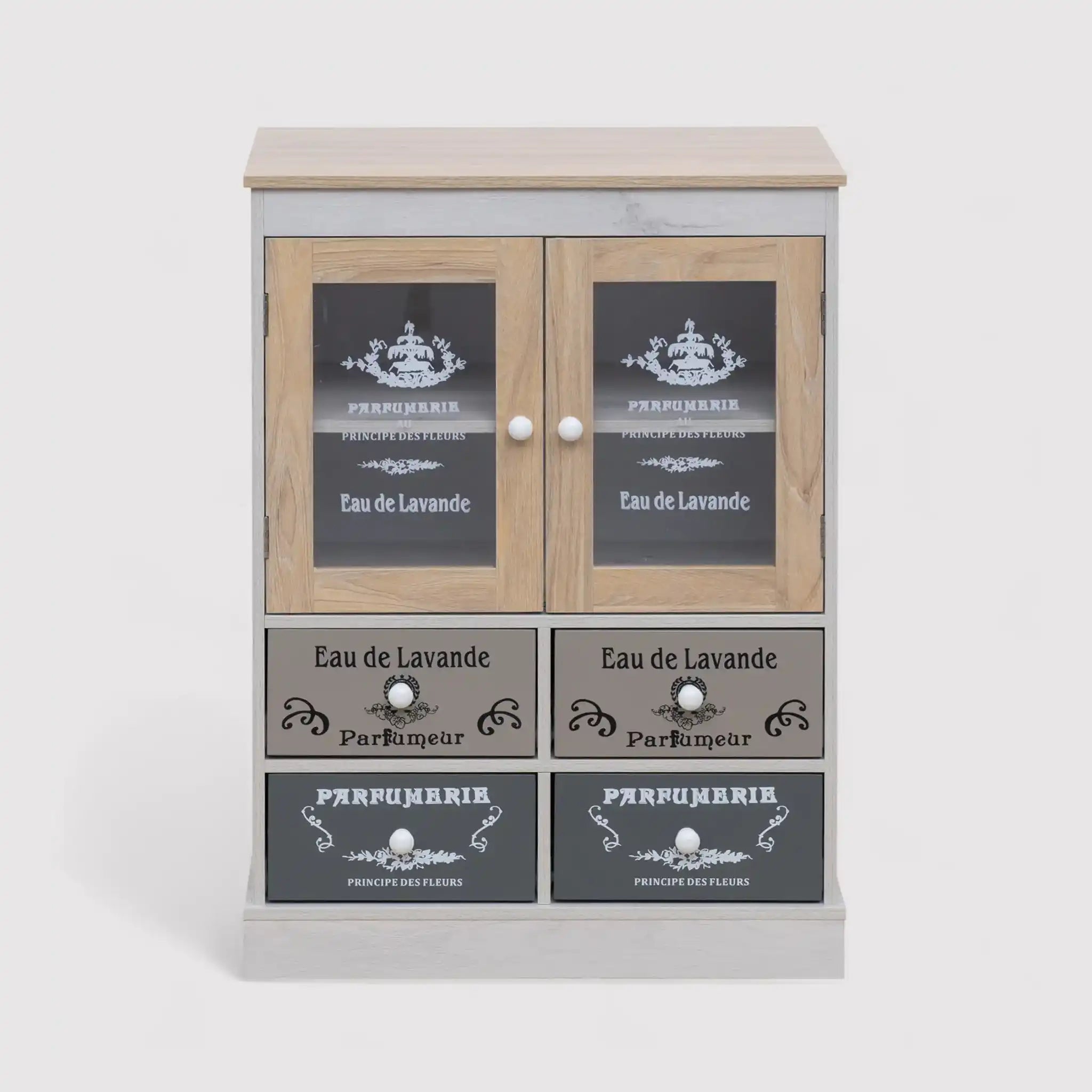 Nandina - Piccola credenza multiuso con 2 ante e 2 cassetti