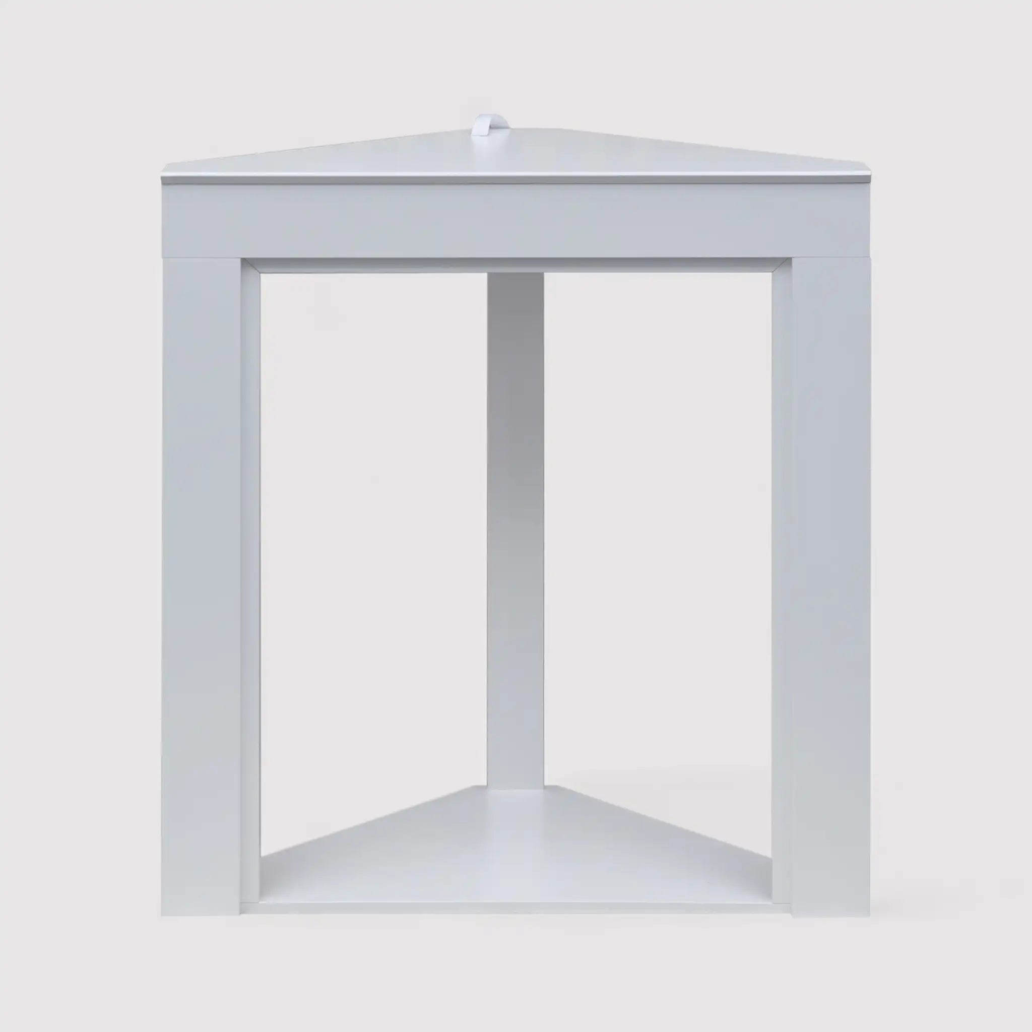 Cosmea - Finto camino ad angolo bianco in stile moderno