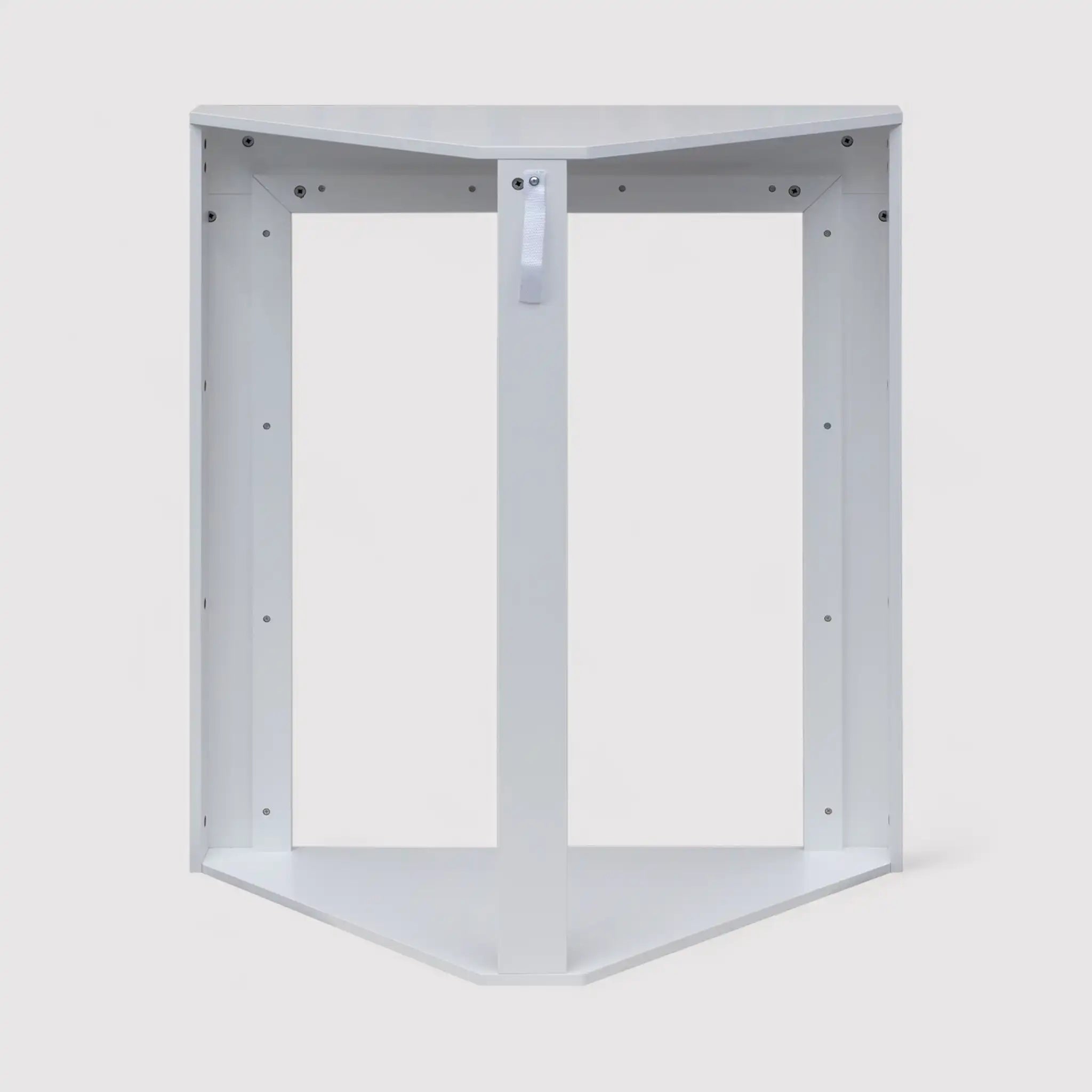 Cosmea - Finto camino ad angolo bianco in stile moderno