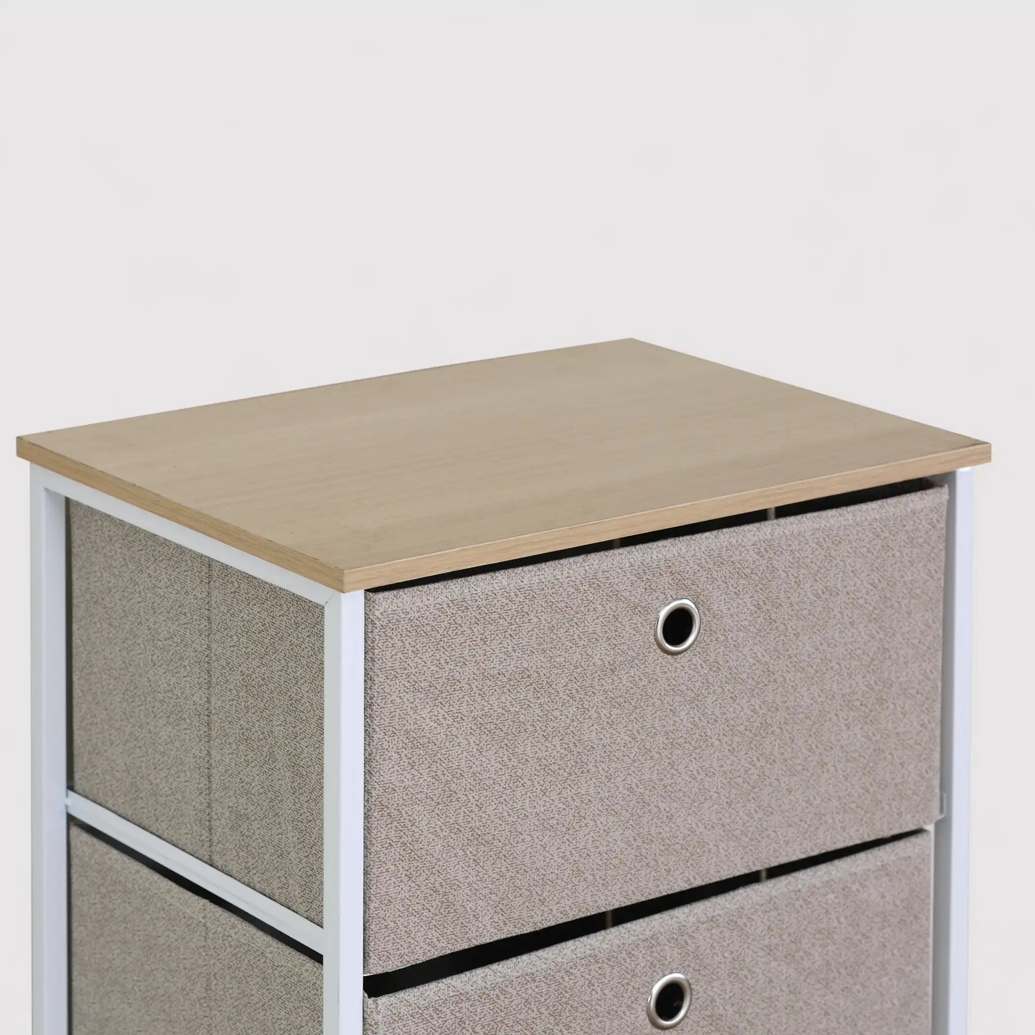 Makoi - Cassettiera multiuso con 4 cassetti pieghevoli