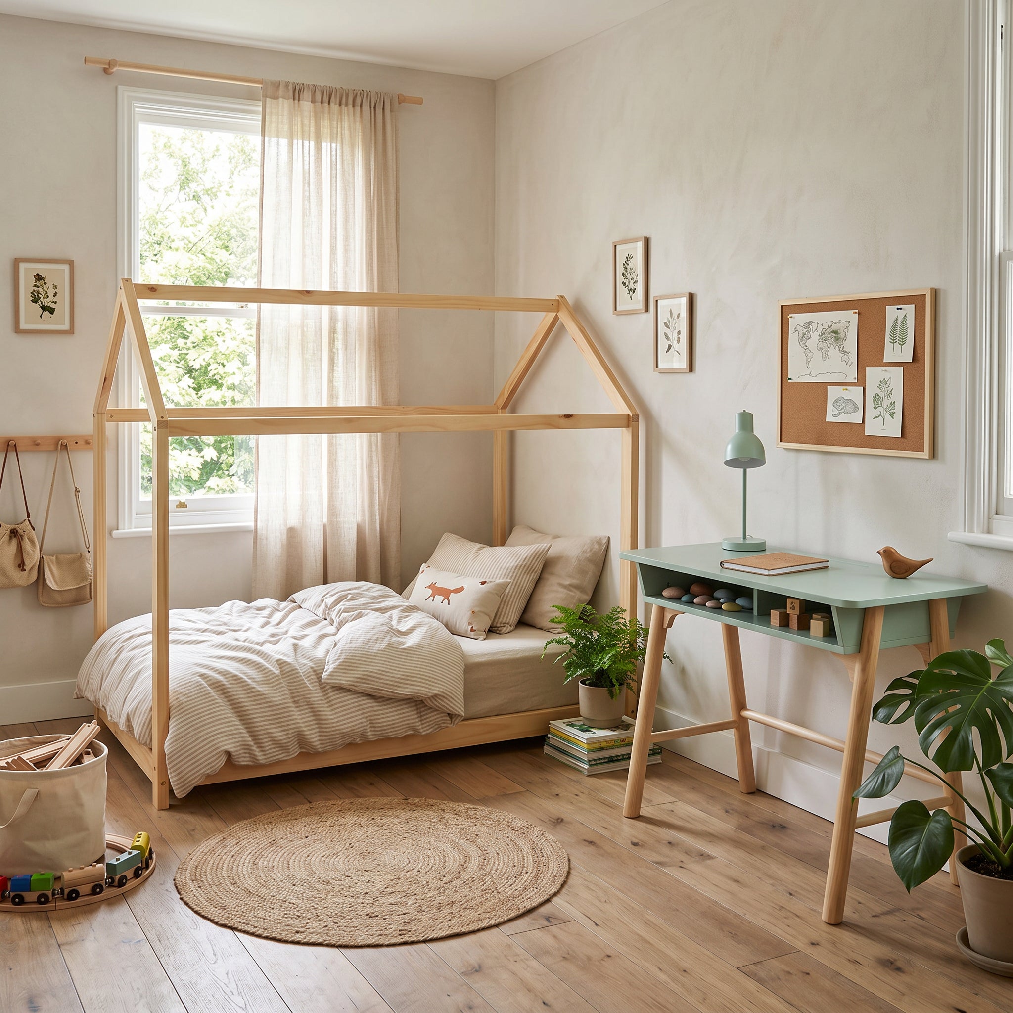 Tiglio - Letto montessoriano in legno naturale 167x87 cm