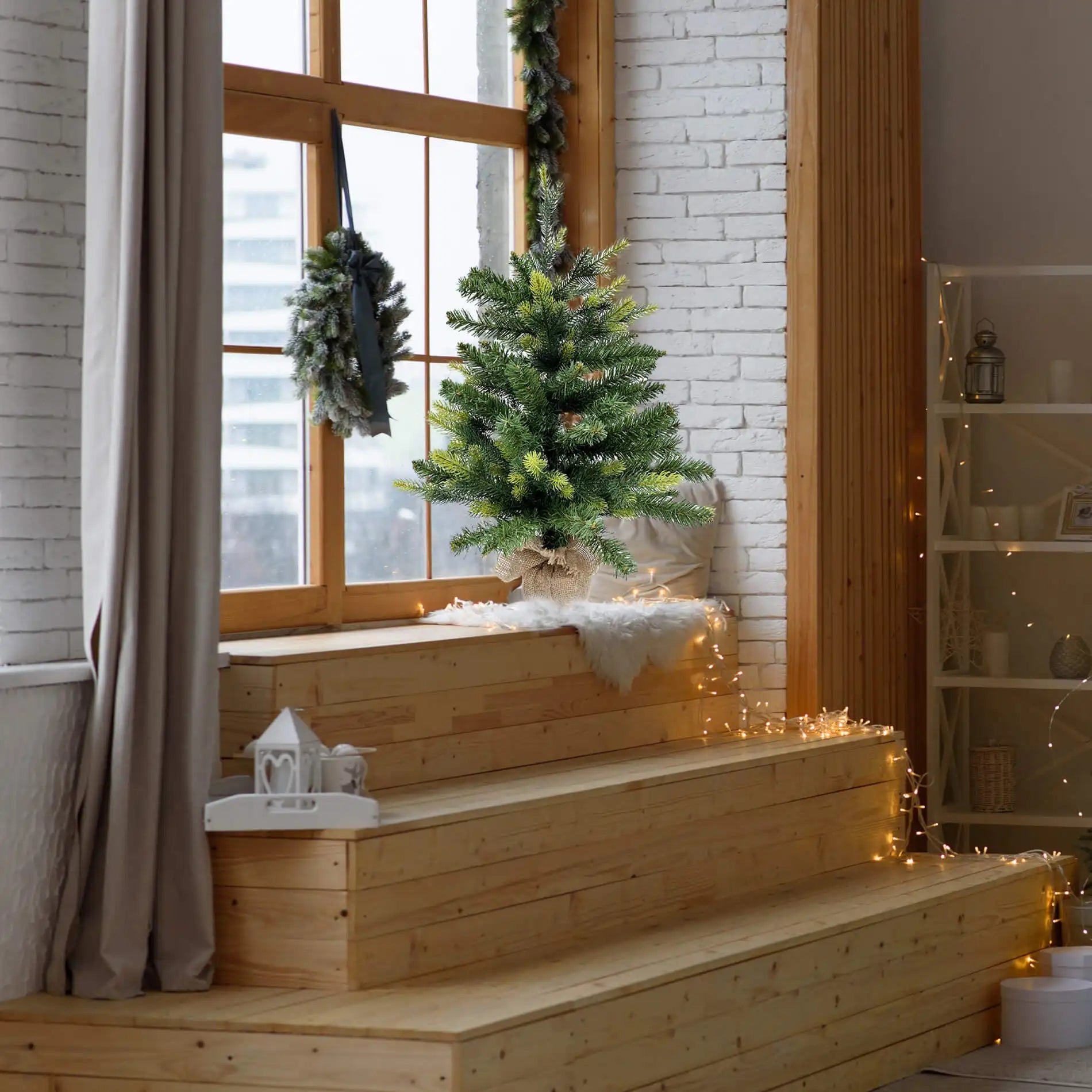 Serbuk - Piccolo albero di Natale da tavolo o da terra H 60 cm