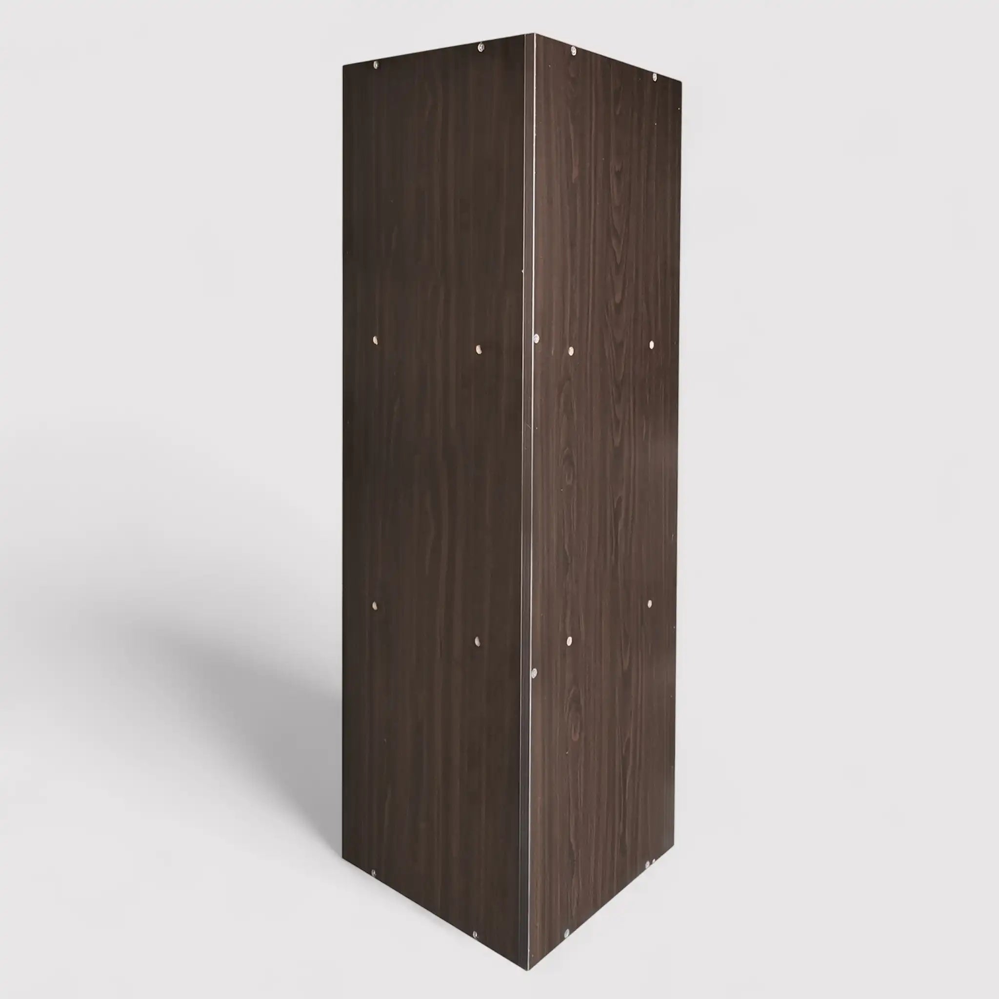 Garrya - Libreria angolare da terra marrone wenge con 3 ripiani