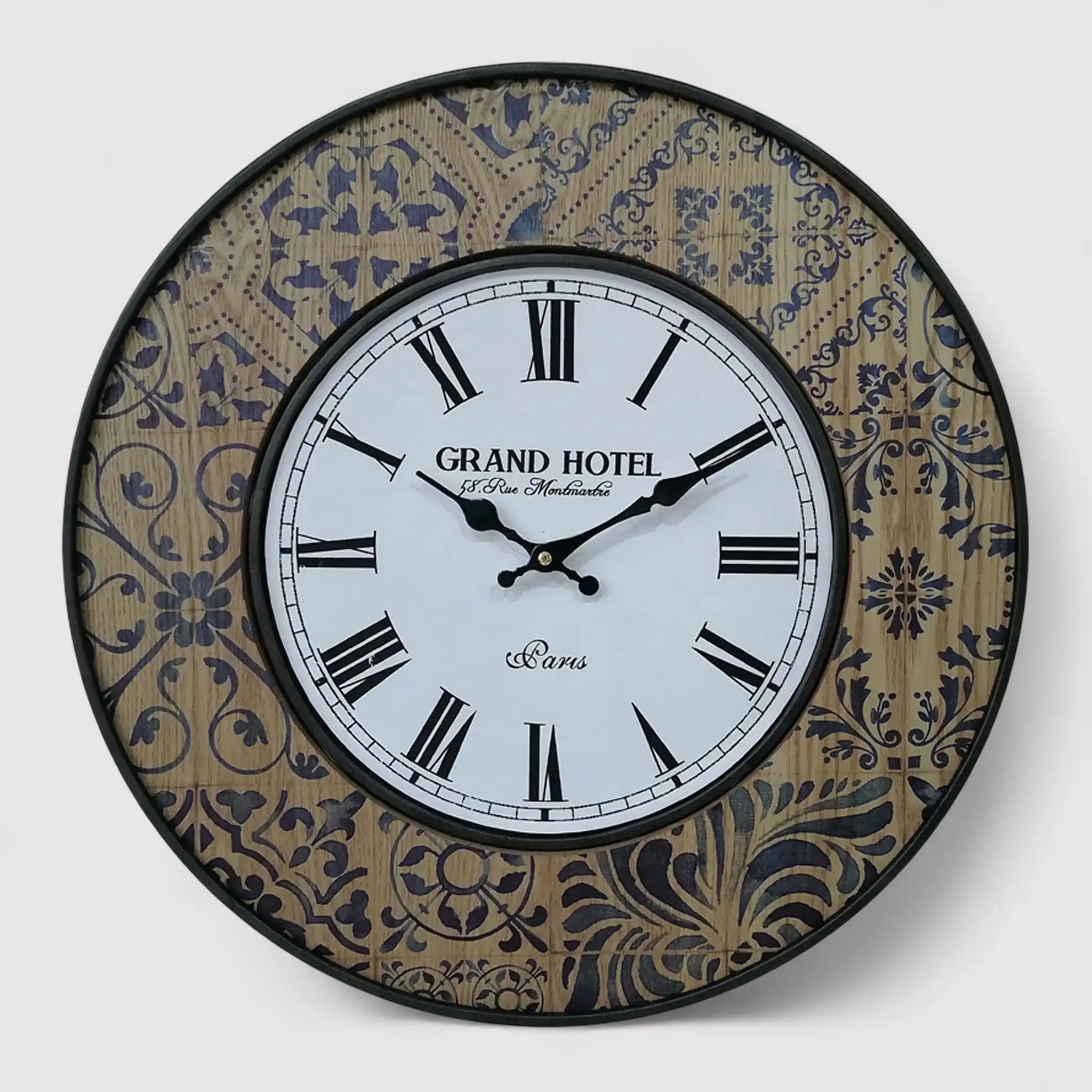 Lisianto - Orologio con decorazioni a maiolica in stile coastal