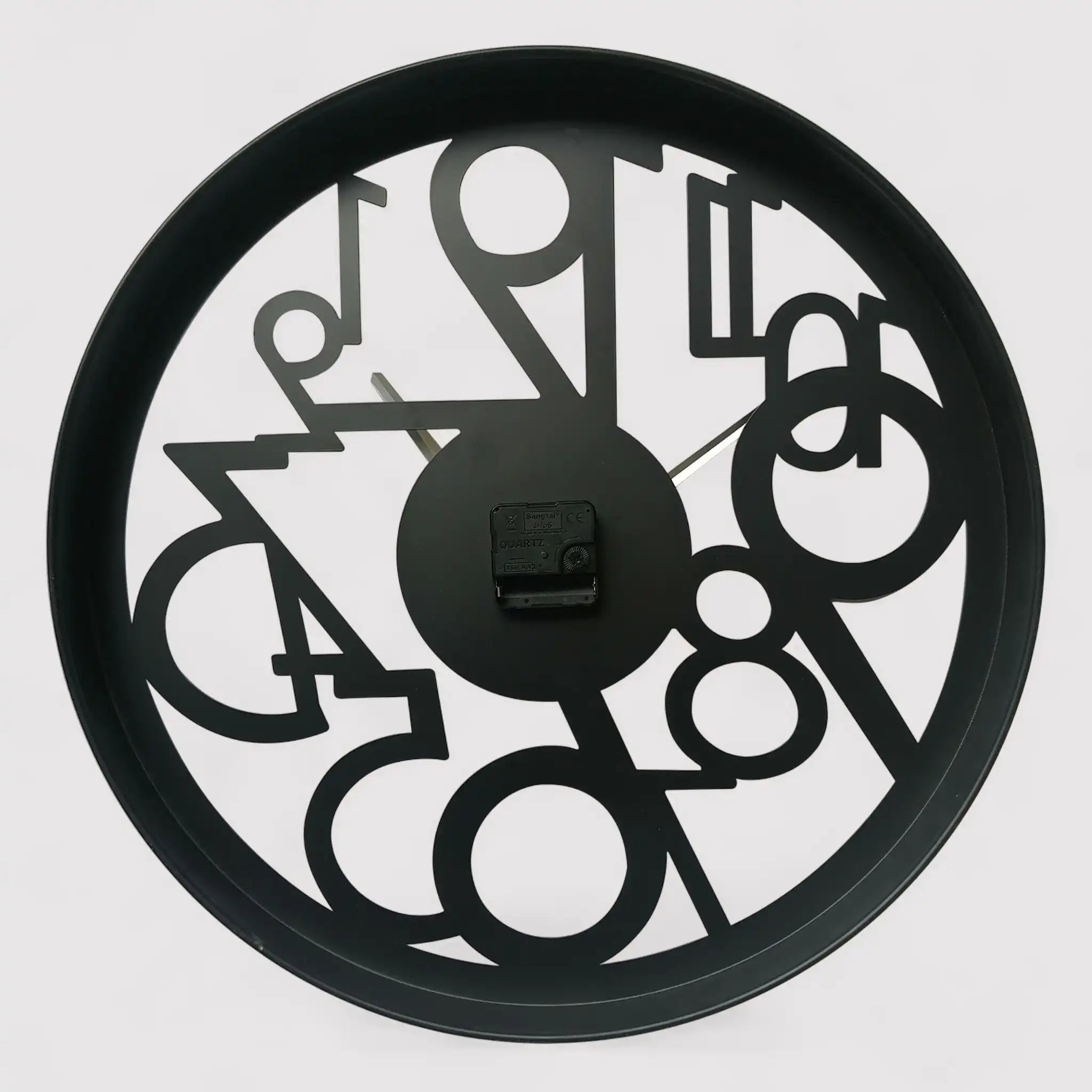 Falangio - Orologio da parete grande con numeri sparsi