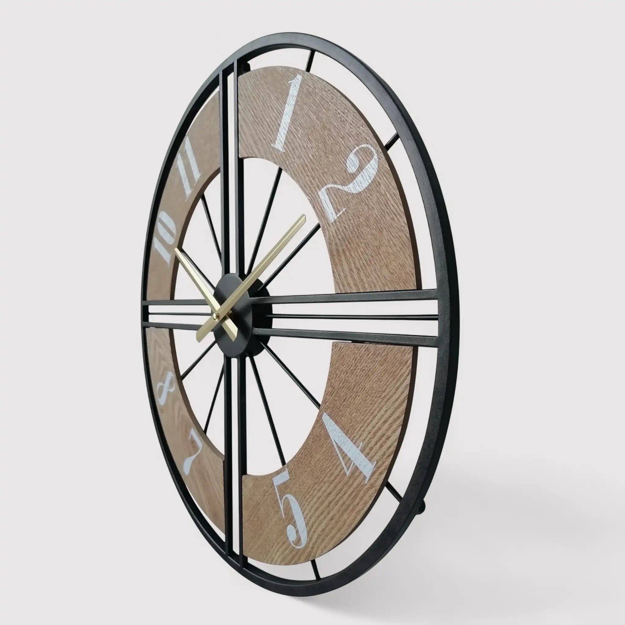 Coleo - Orologio da parete grande con design a ruota