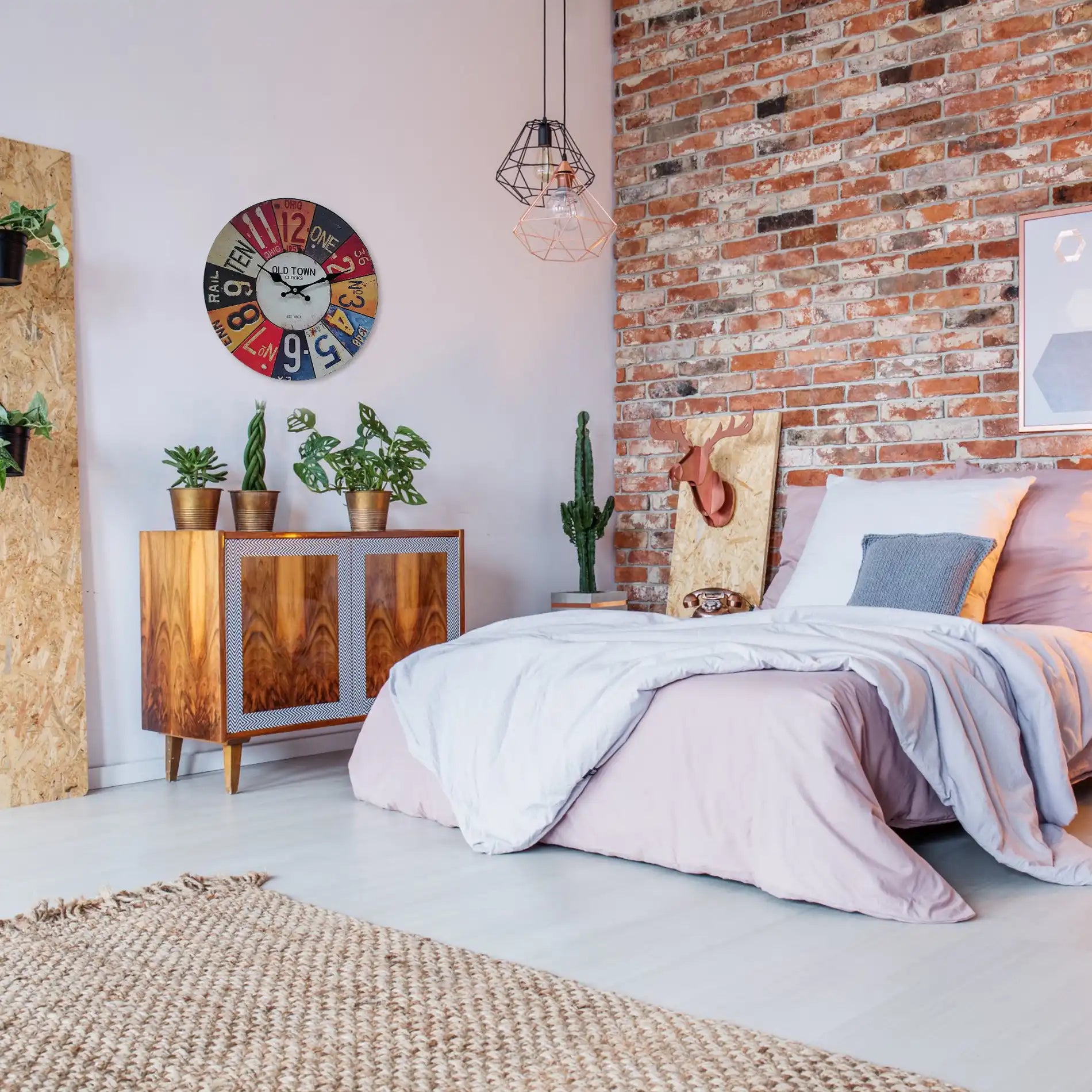 Piracanta - Orologio da appendere industrial colorato