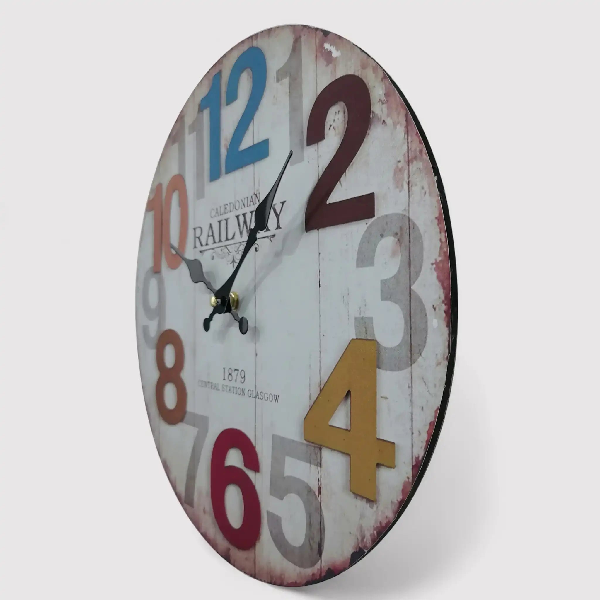 Astilbe - Orologio da parete con numeri colorati