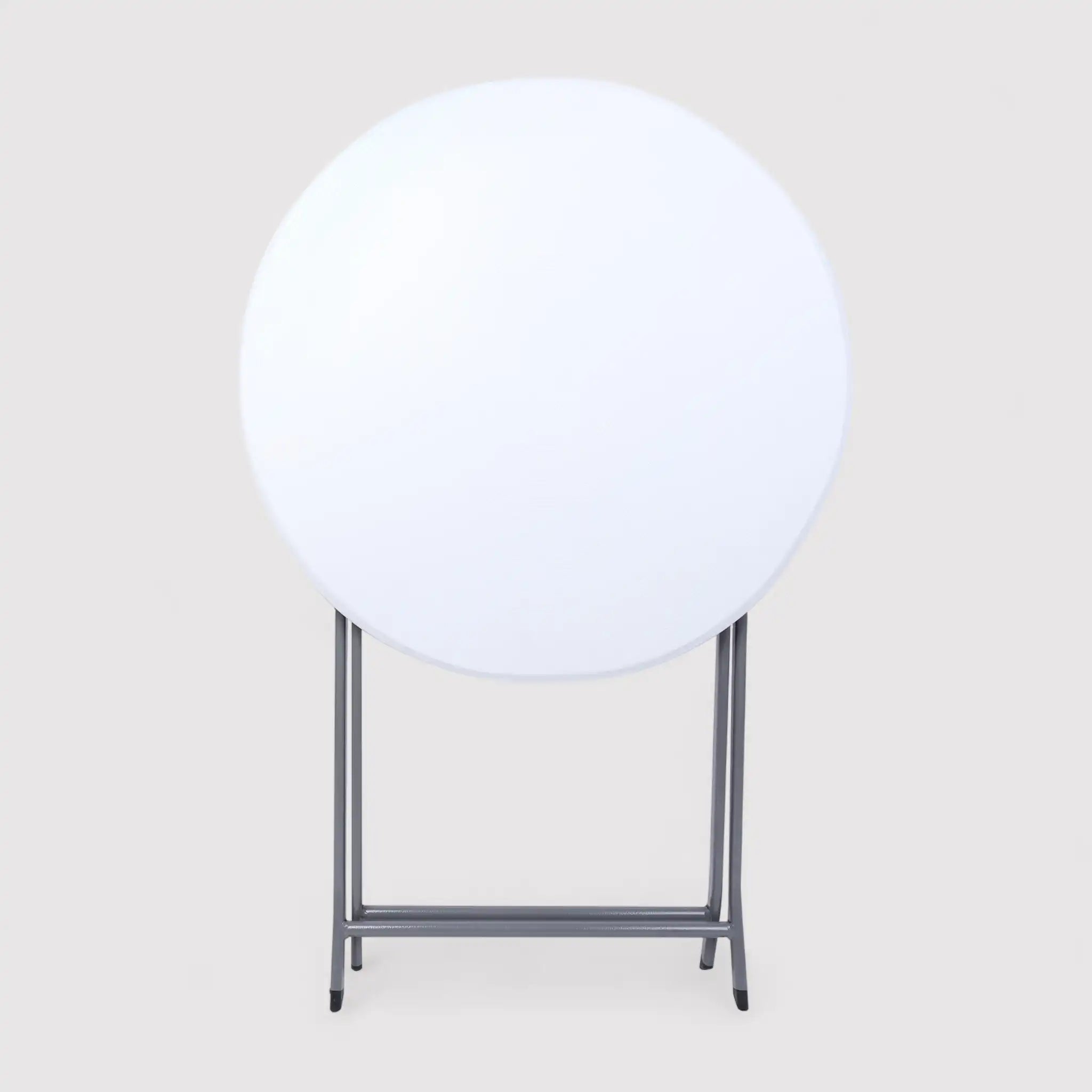 Taiuva - Tavolino pieghevole bianco e grigio per casa o camping