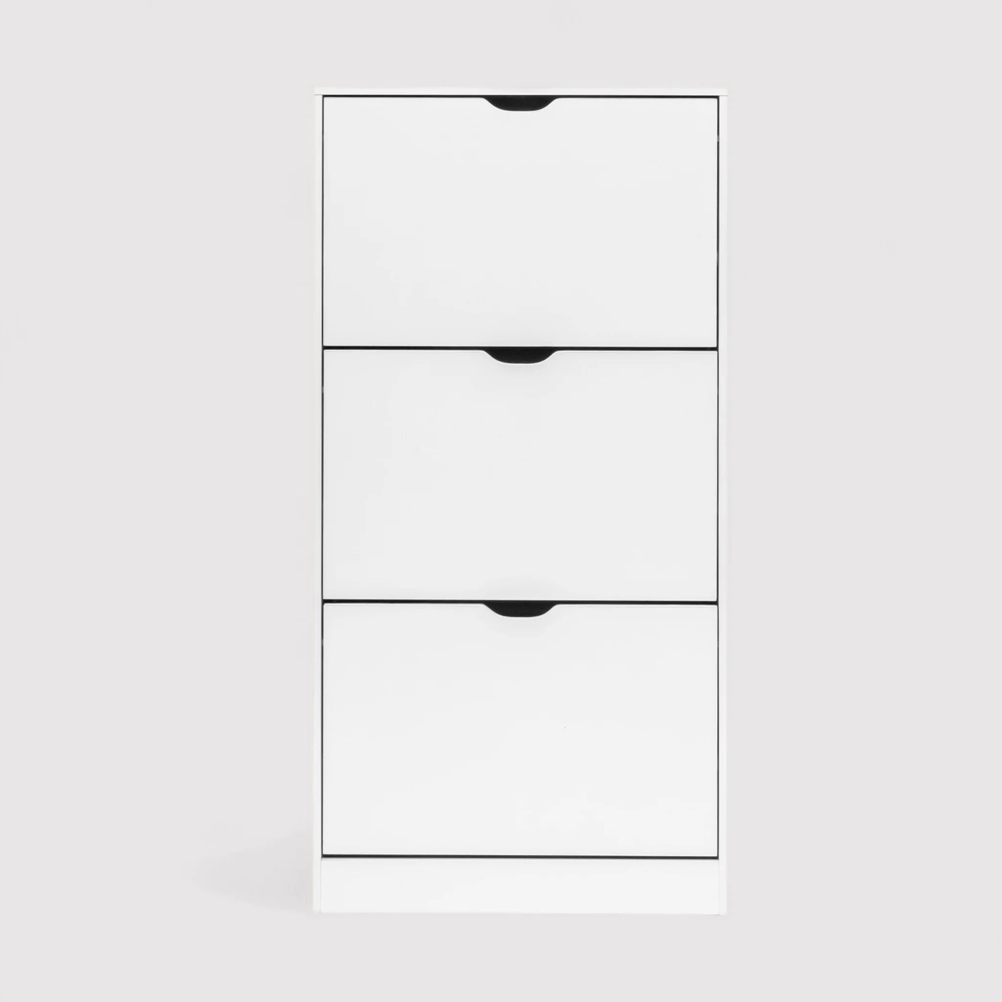 Carmona - Mobile scarpiera bianco con 3 ante a ribalta