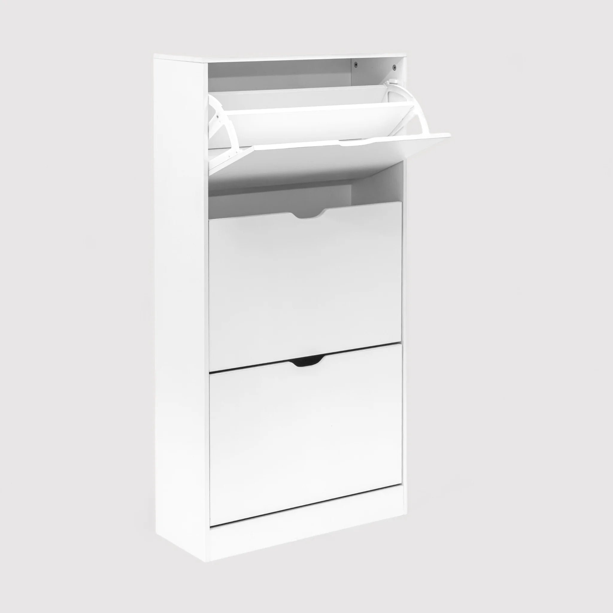 Carmona - Mobile scarpiera bianco con 3 ante a ribalta