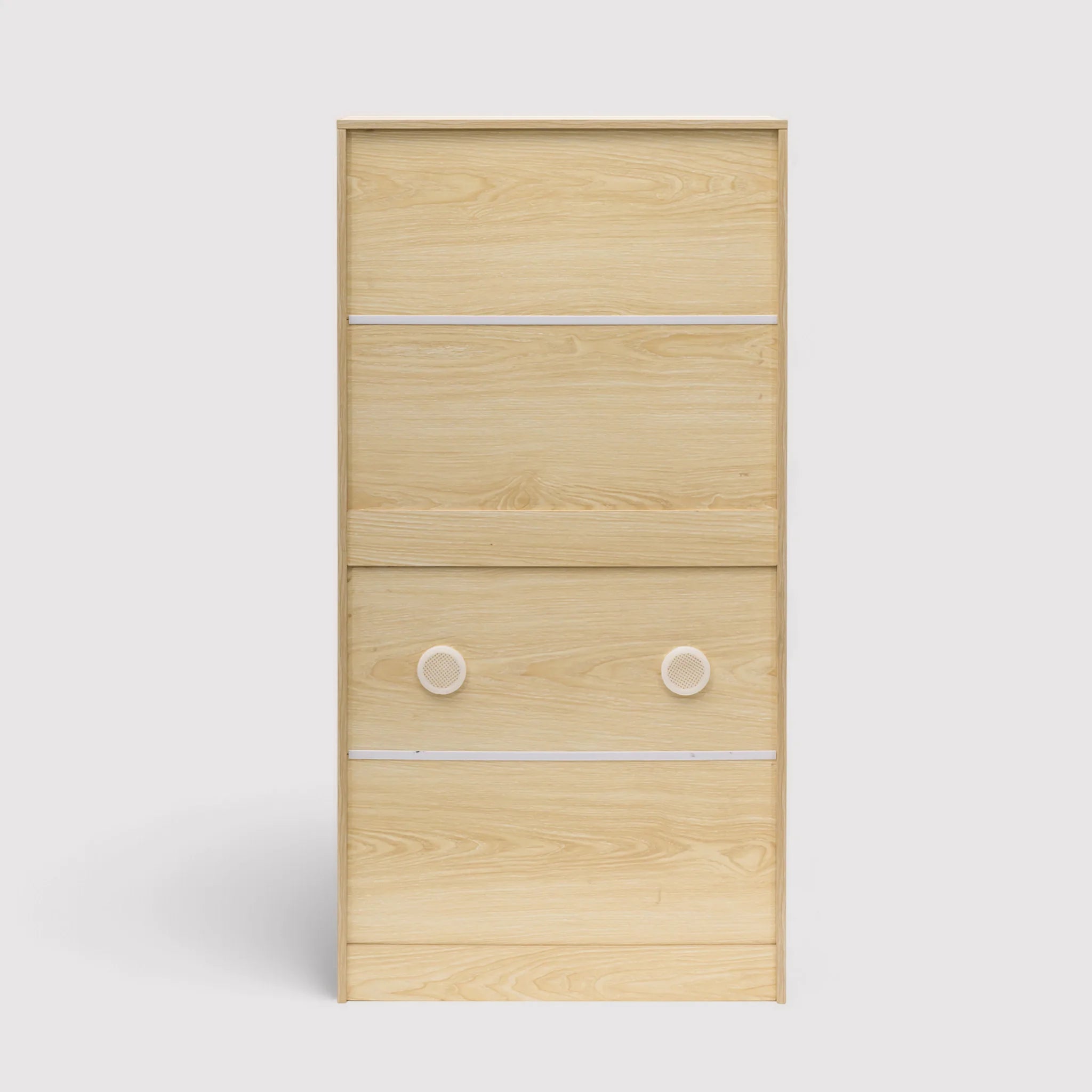 Mamey - Scarpiera da ingresso marrone chiaro con 3 ante