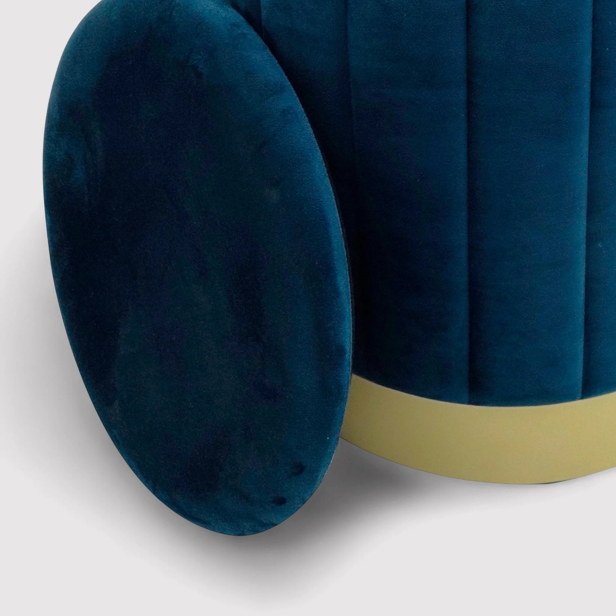 Cedrela - Set di 2 pouf poggiapiedi blu petrolio con contenitore