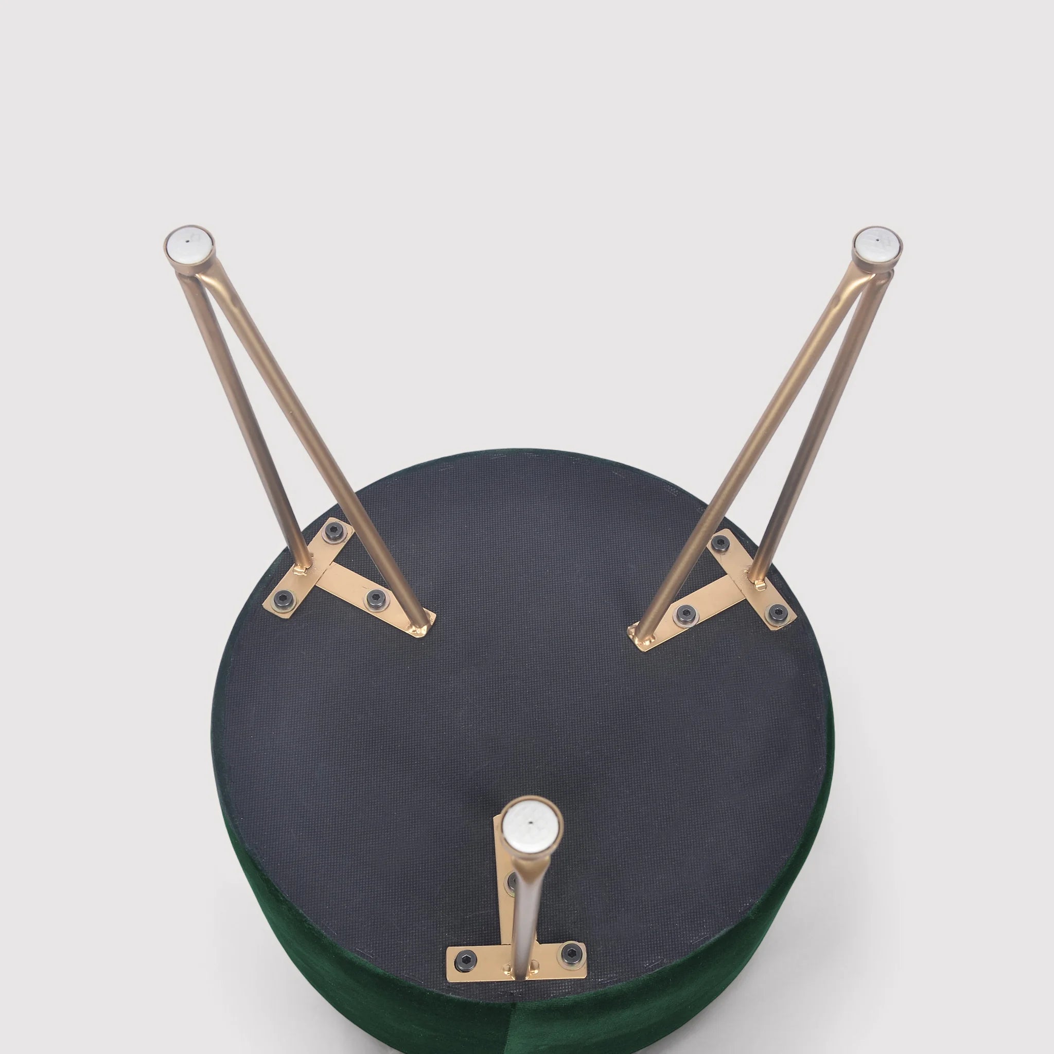 Isatis - Sgabello imbottito verde in stile classico