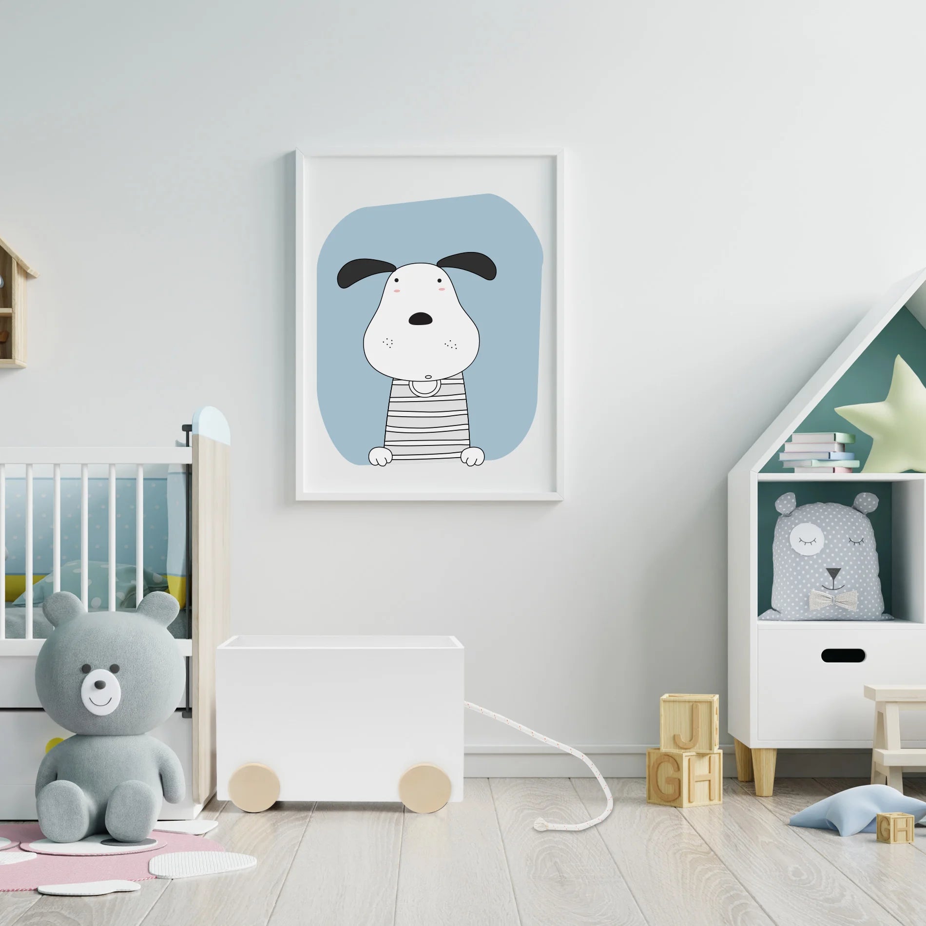 Nepata - Carrello portagiochi bianco per cameretta