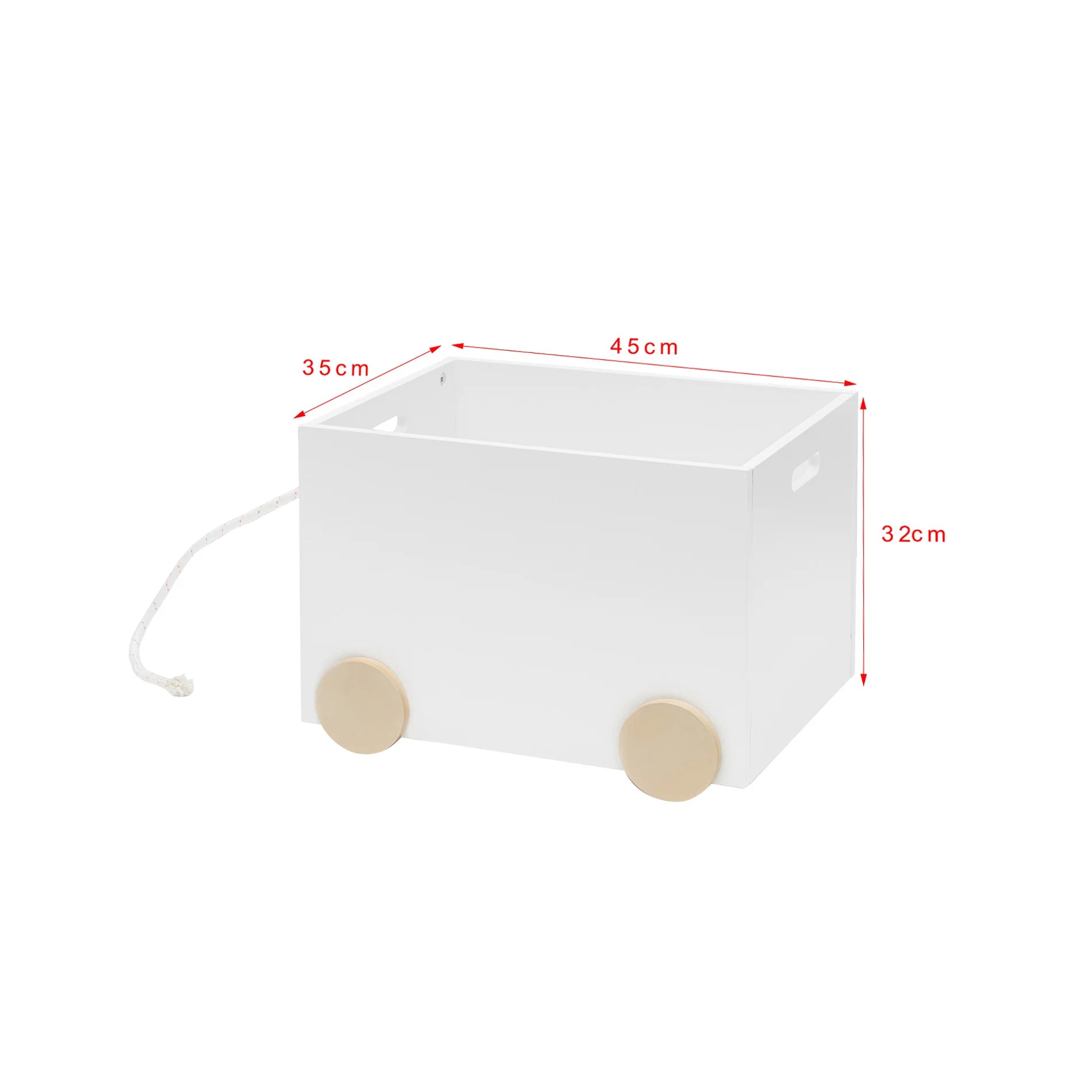 Nepata - Carrello portagiochi bianco per cameretta