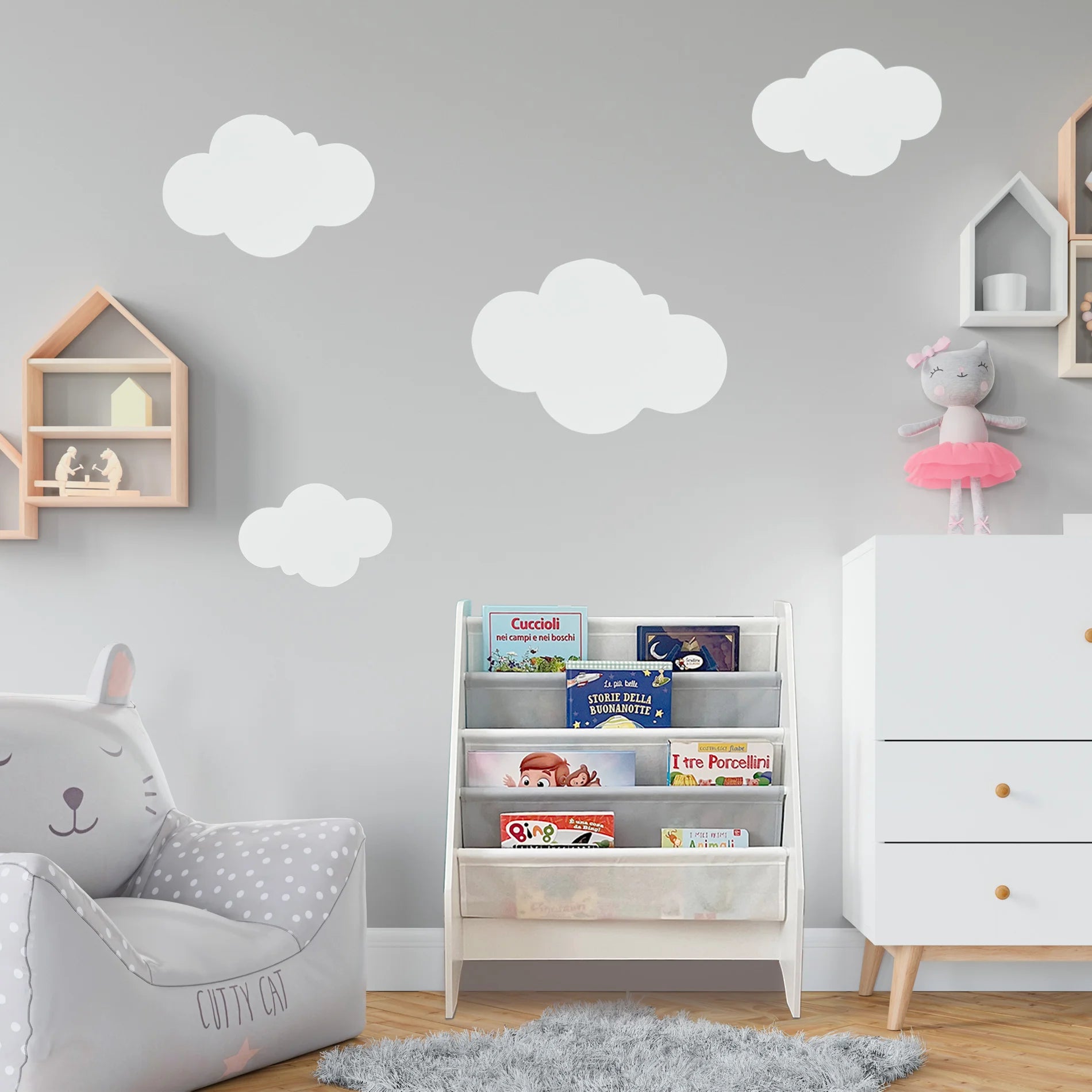 Crambe - Libreria per bambini con 4 scaffali