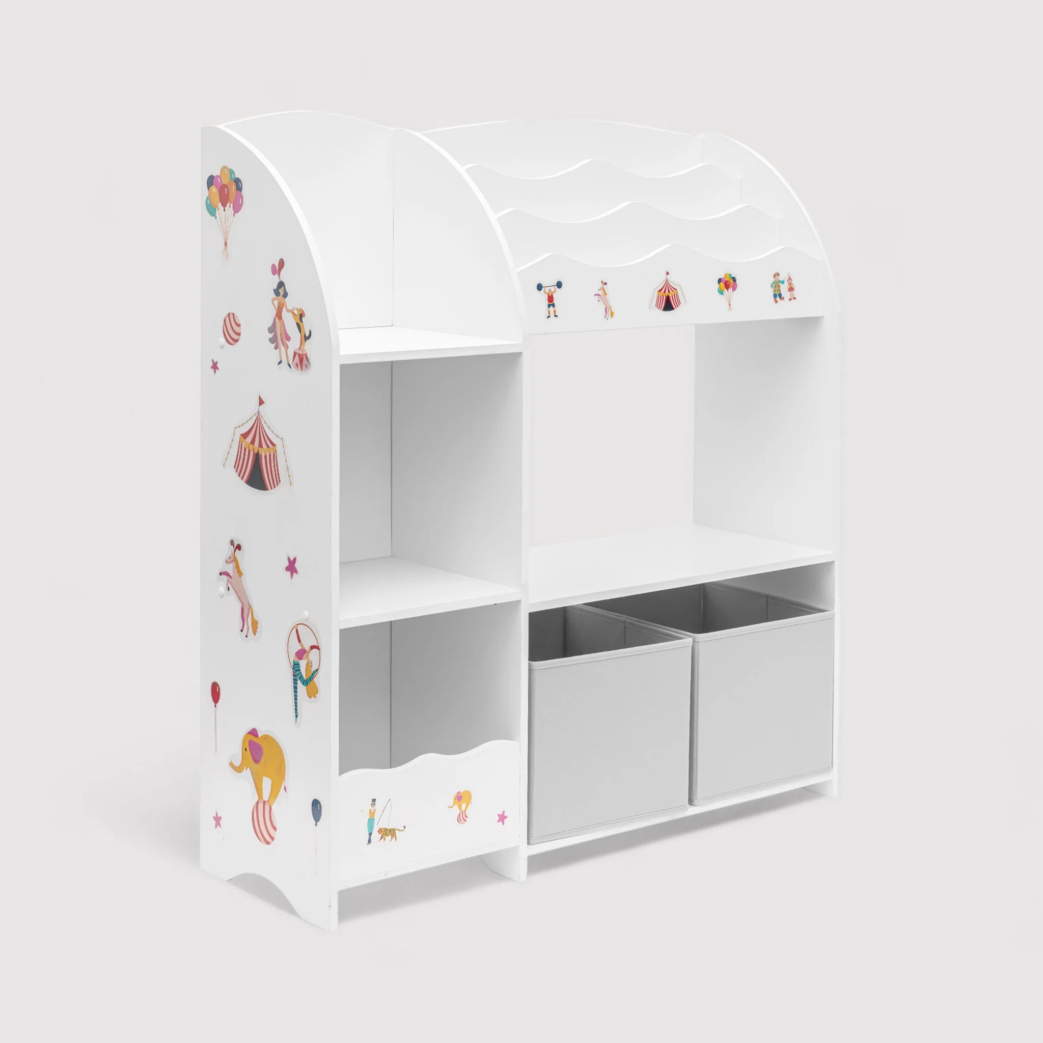 Serenoa - Mobiletto porta giochi bianco per cameretta