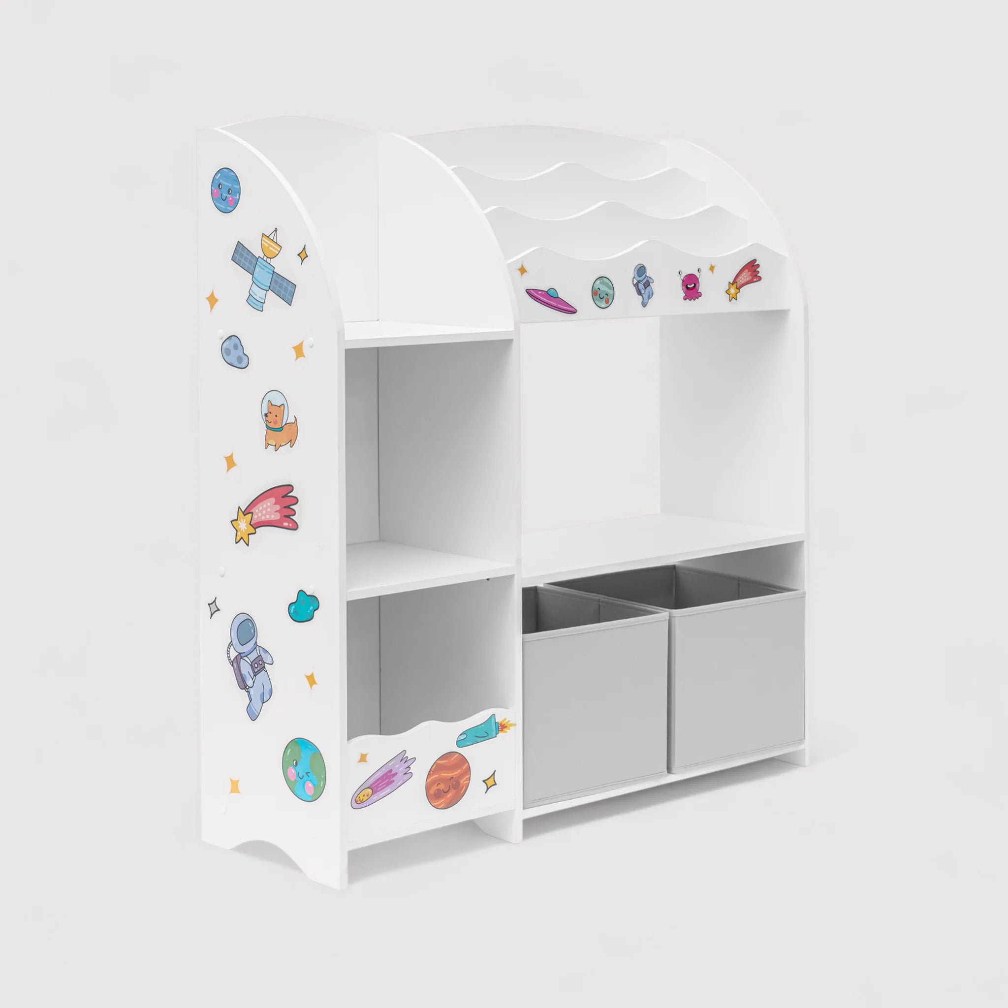 Serenoa - Mobiletto porta giochi bianco per cameretta