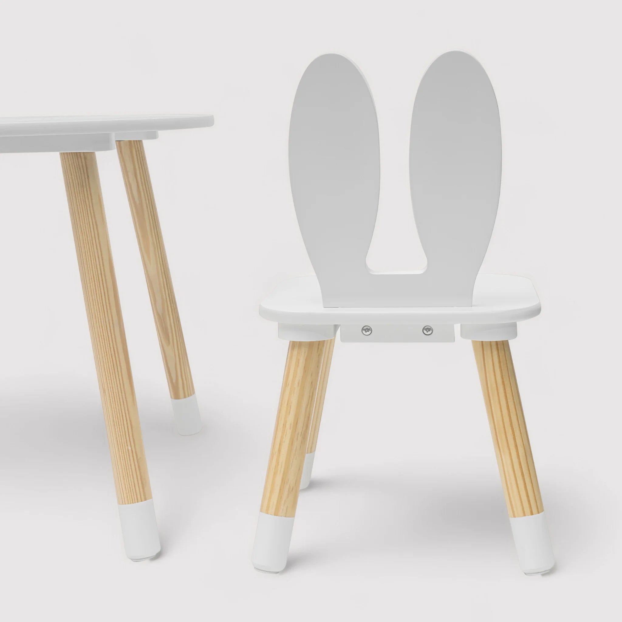 Biancospino - Set tavolino e 2 sedie per bambini