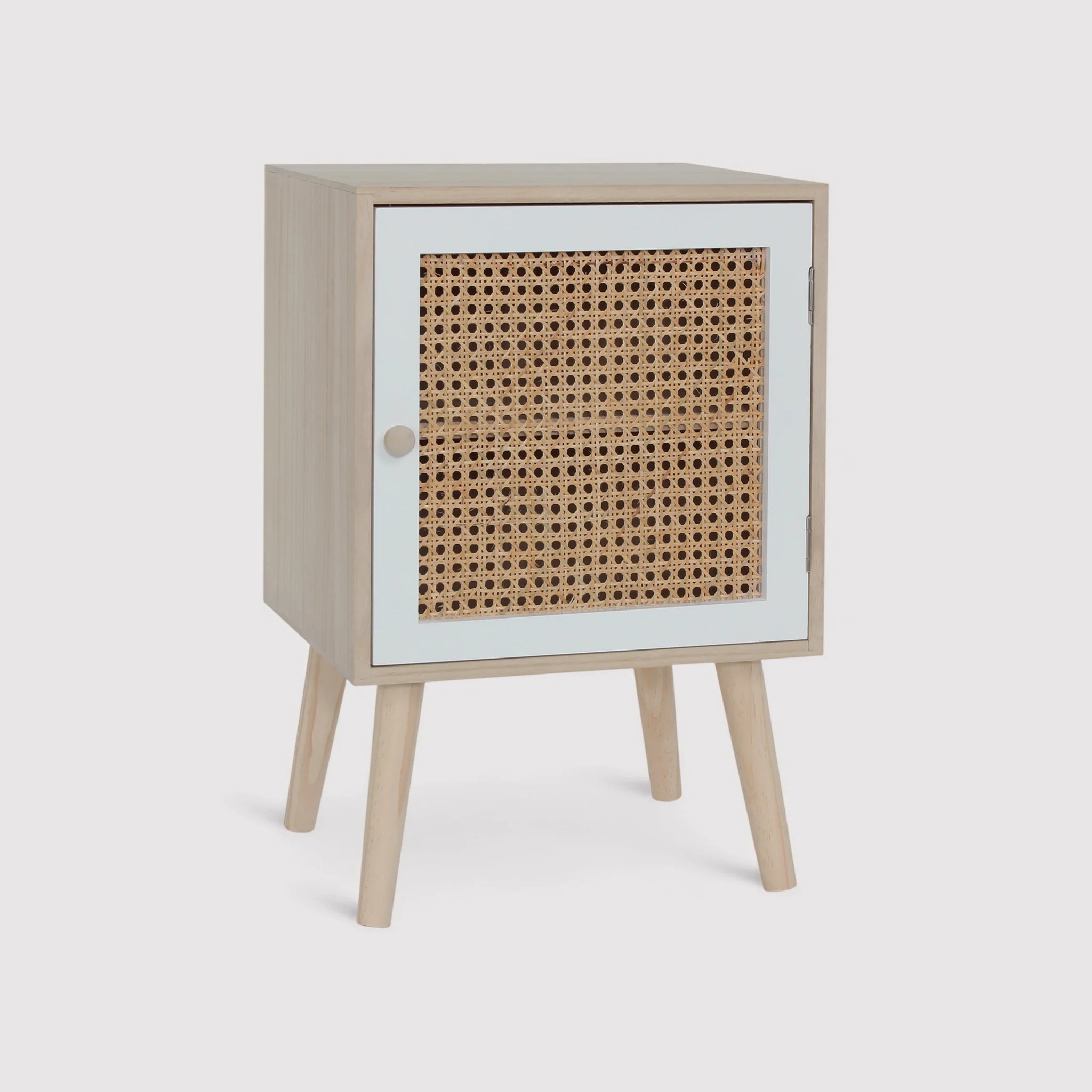 Iberide - Piccolo comodino in stile scandinavo con 1 anta